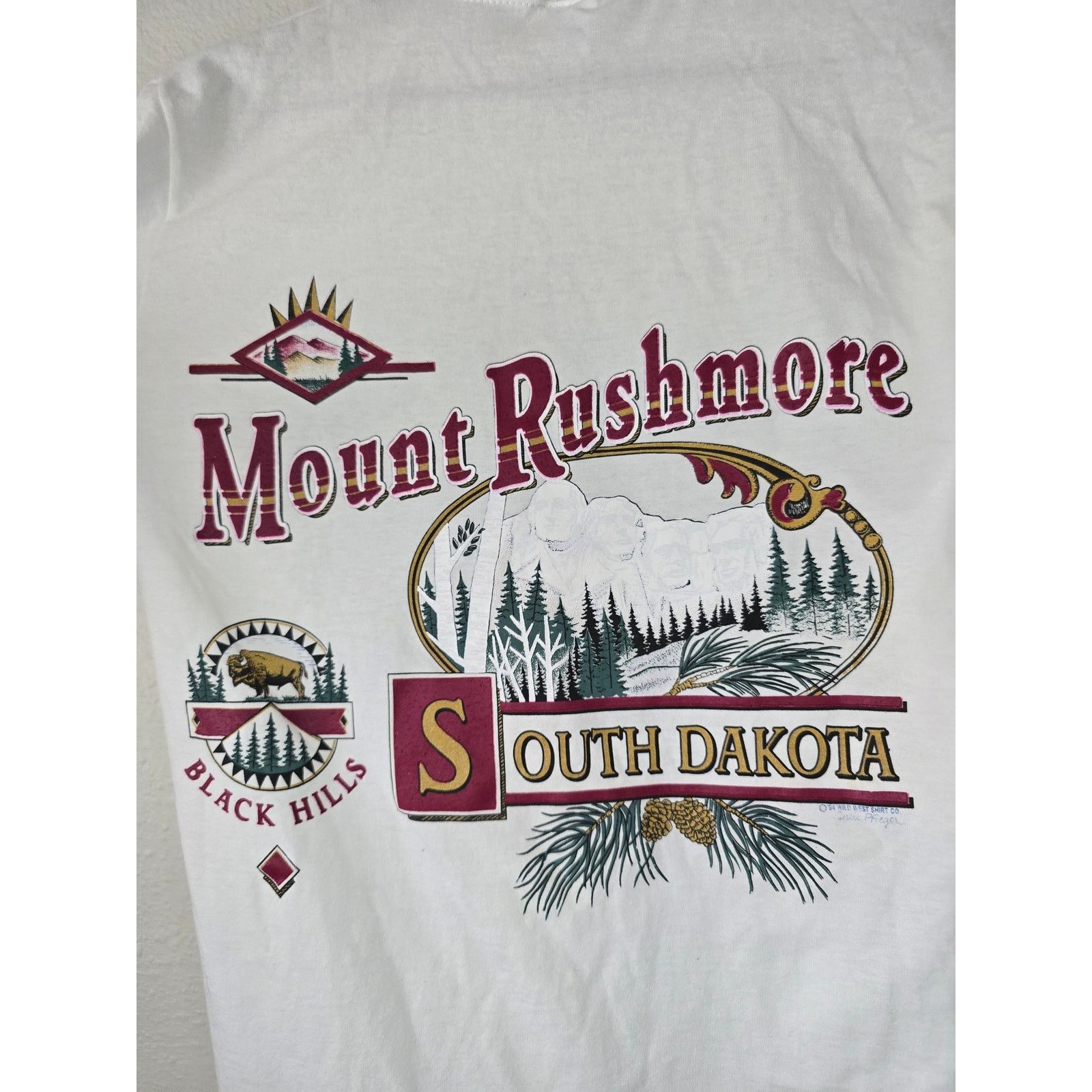 Jerzees × Vintage Vintage Test Print Experimental Mount Rushmore Medium Shirt Size US M / EU 48-50 / 2 - 5 Thumbnail