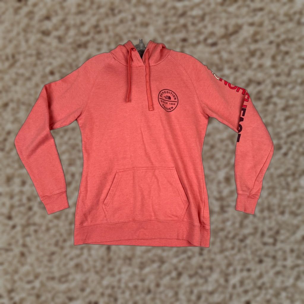 The North Face The North Face Hoodie Womens Small Coral Pullover Lightweight Jersey Size S / US 4 / IT 40 - 1 Thumbnail