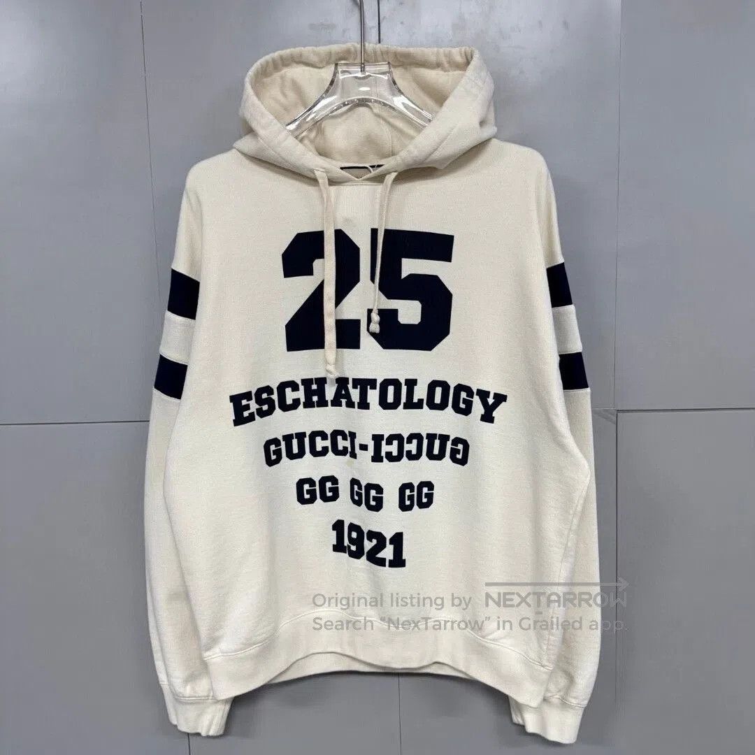 gucci 1921 series letter print hoodie.