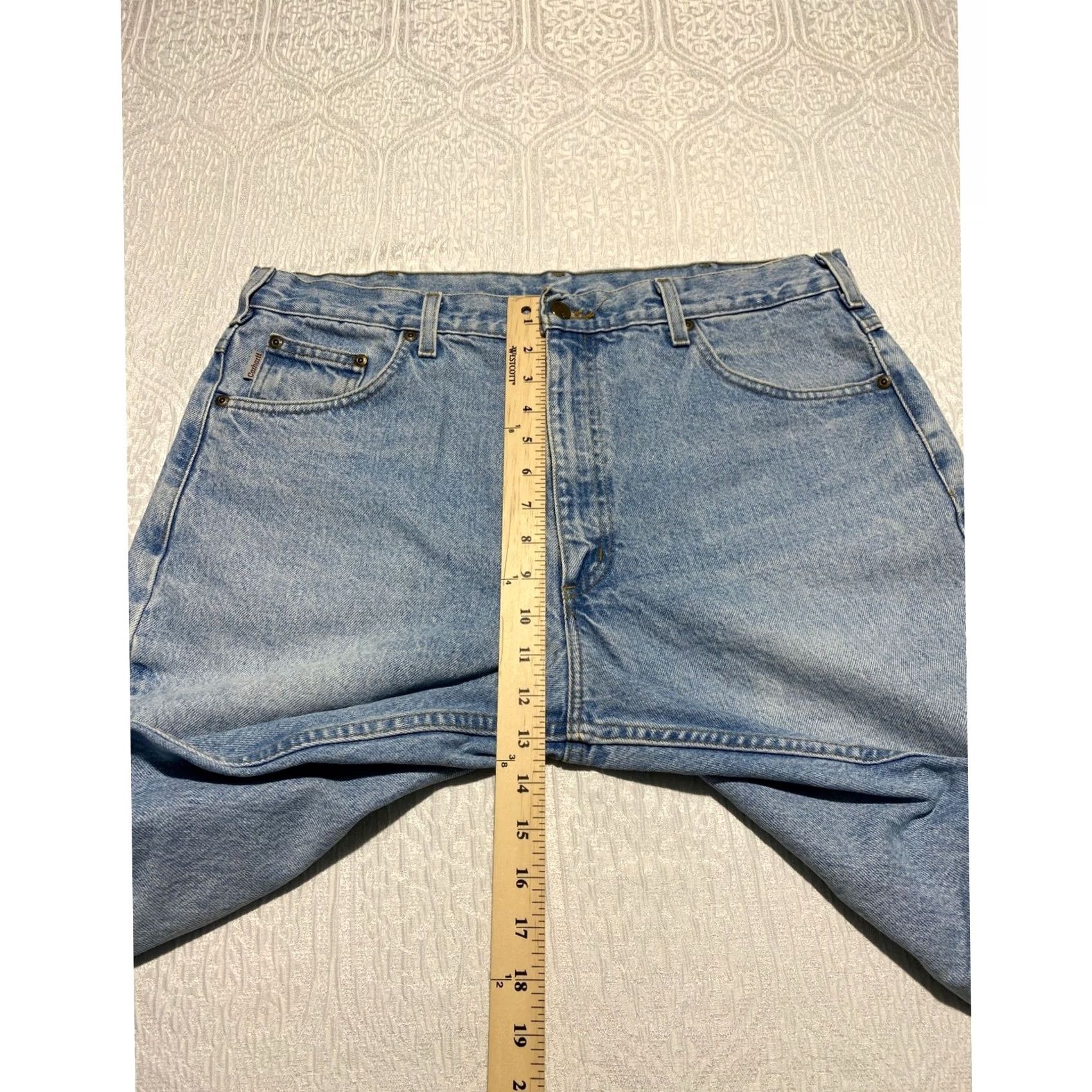 Carhartt VINTAGE Carhartt Jeans Mens 36x31 Blue Denim Relaxed Fit Workwear Straight 5-Pocket Logo Patch Mens Size US 36 / EU 52 - 5 Thumbnail