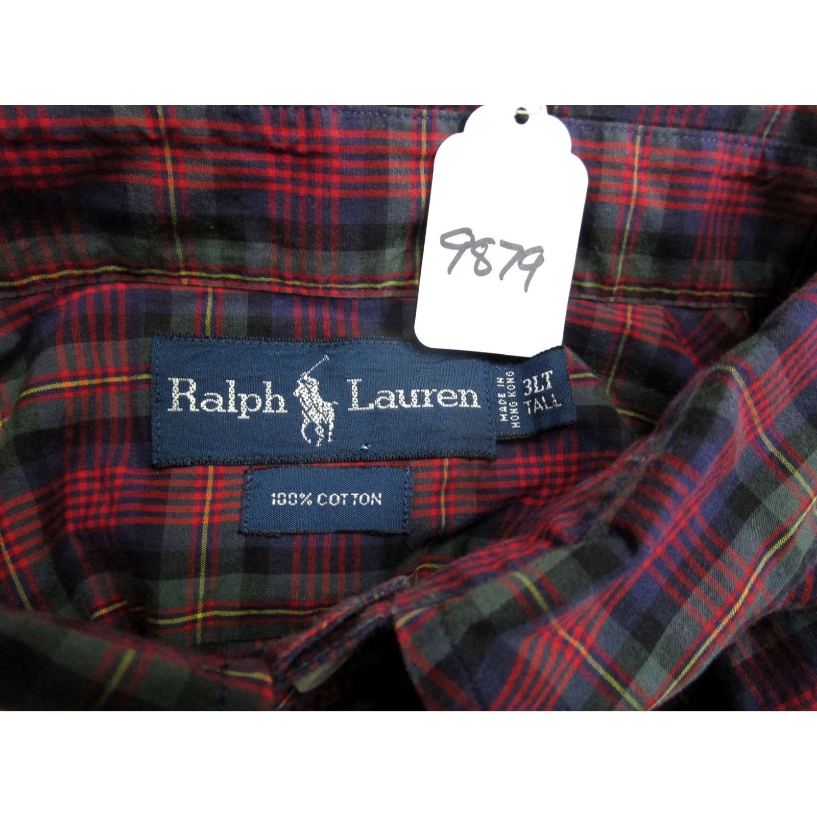Ralph Lauren VINTAGE Ralph Lauren Shirt Mens 3XLT Red Plaid Long Sleeve Button Down Poplin Cotton Button-Up Casual Shirt Size US XXL / EU 58 / 5 - 7 Thumbnail