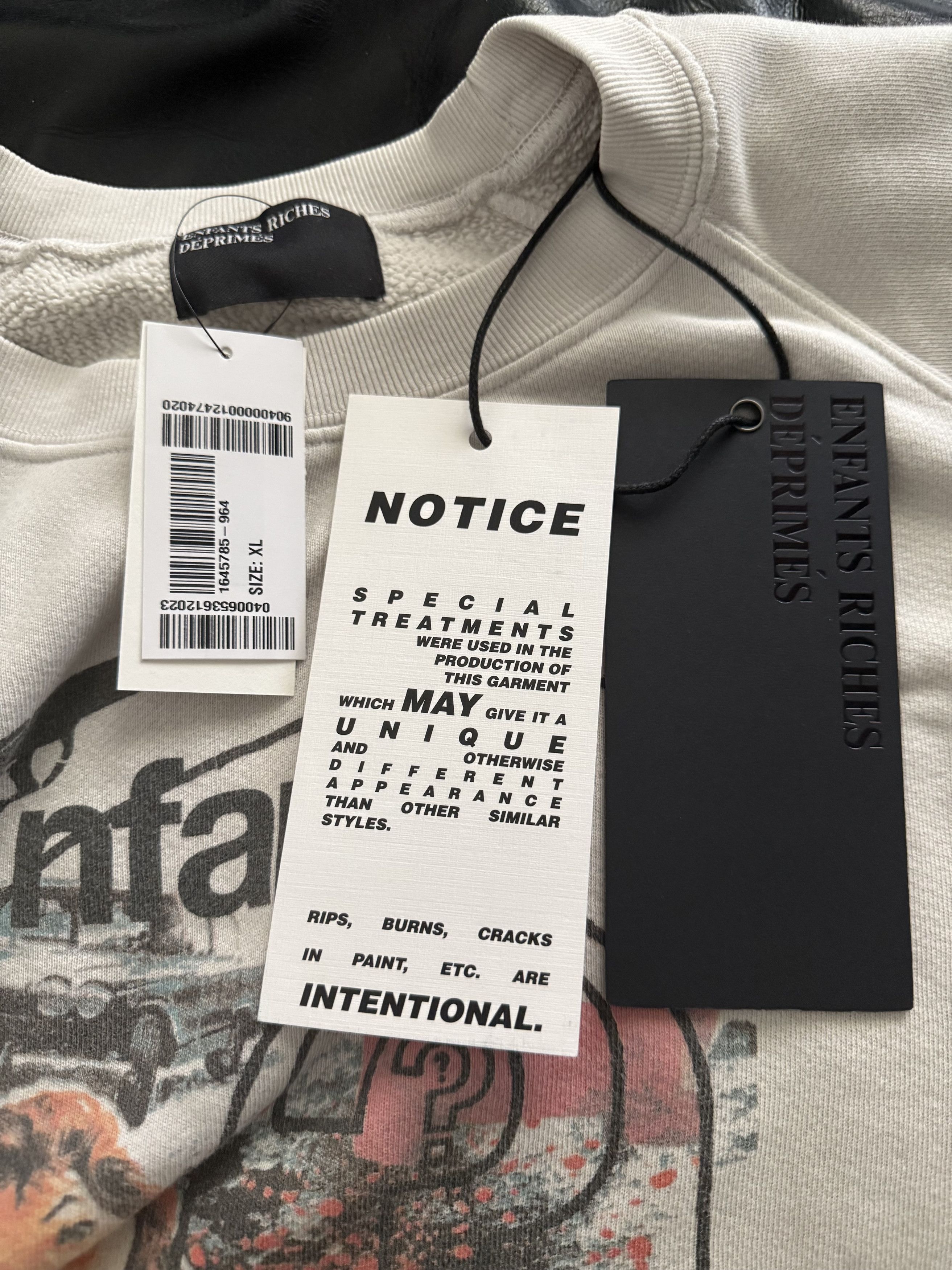 Enfants Riches Deprimes Thrilling Raglan Sweatshirt Size US XL / EU 56 / 4 - 9 Thumbnail