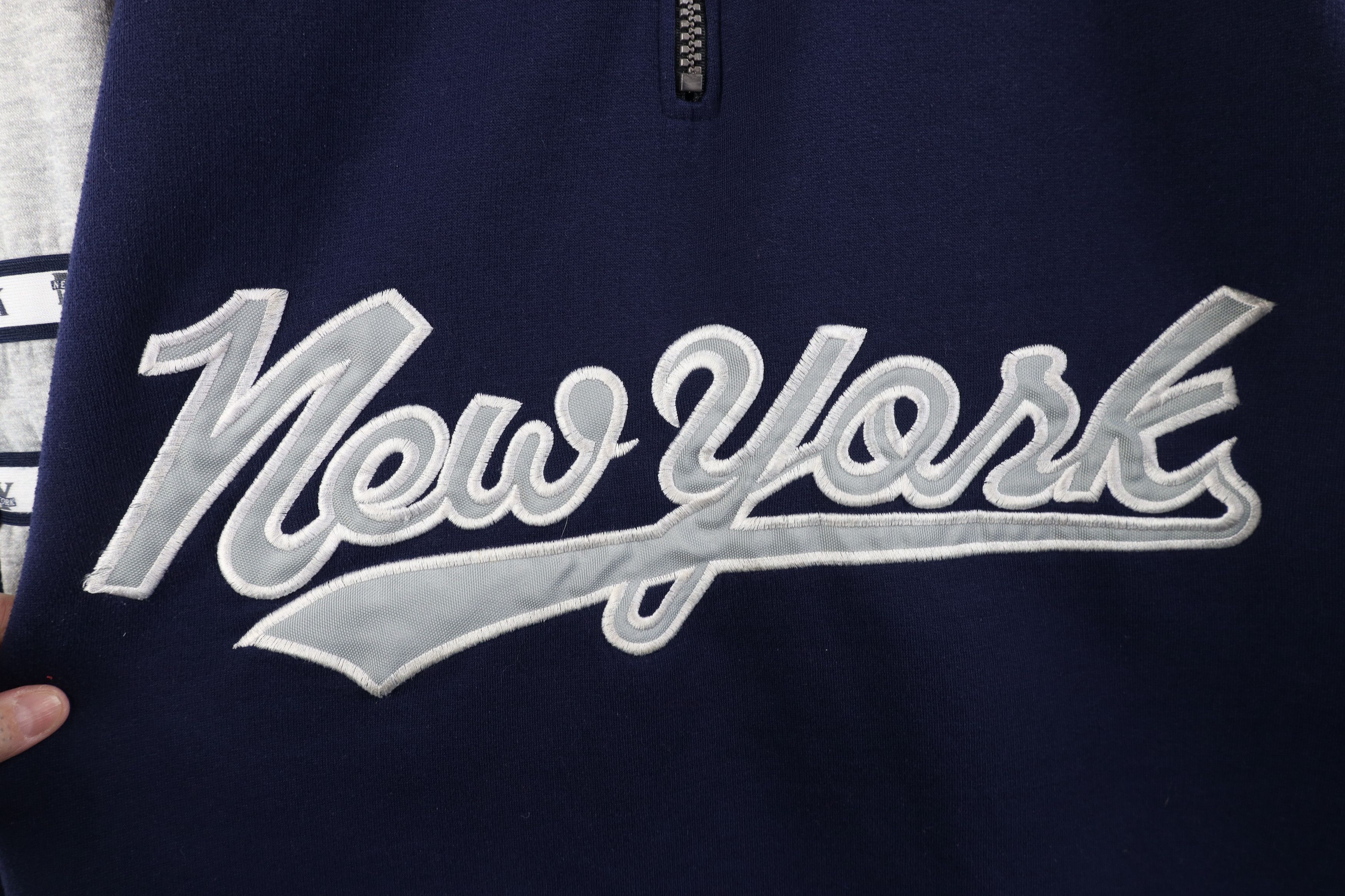 Vintage Vintage 90s Y2K Streetwear New York 1/4 Half Zip Sweatshirt Size US XXL / EU 58 / 5 - 4 Thumbnail