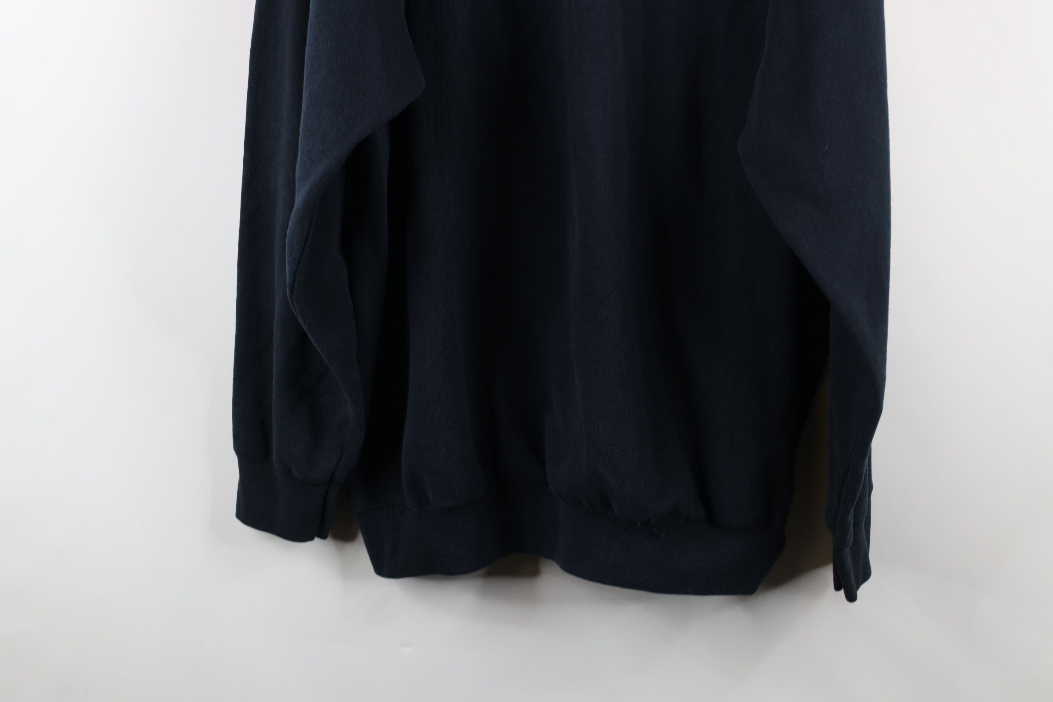 Vintage Vintage 90s Streetwear Blank Crewneck Sweatshirt Black Size US XXL / EU 58 / 5 - 14 Thumbnail