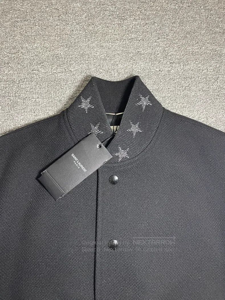 Saint Laurent Paris Saint Laurent Paris Black Leather and Sequin Starry Sparkl Size US S / EU 44-46 / 1 - 3 Thumbnail