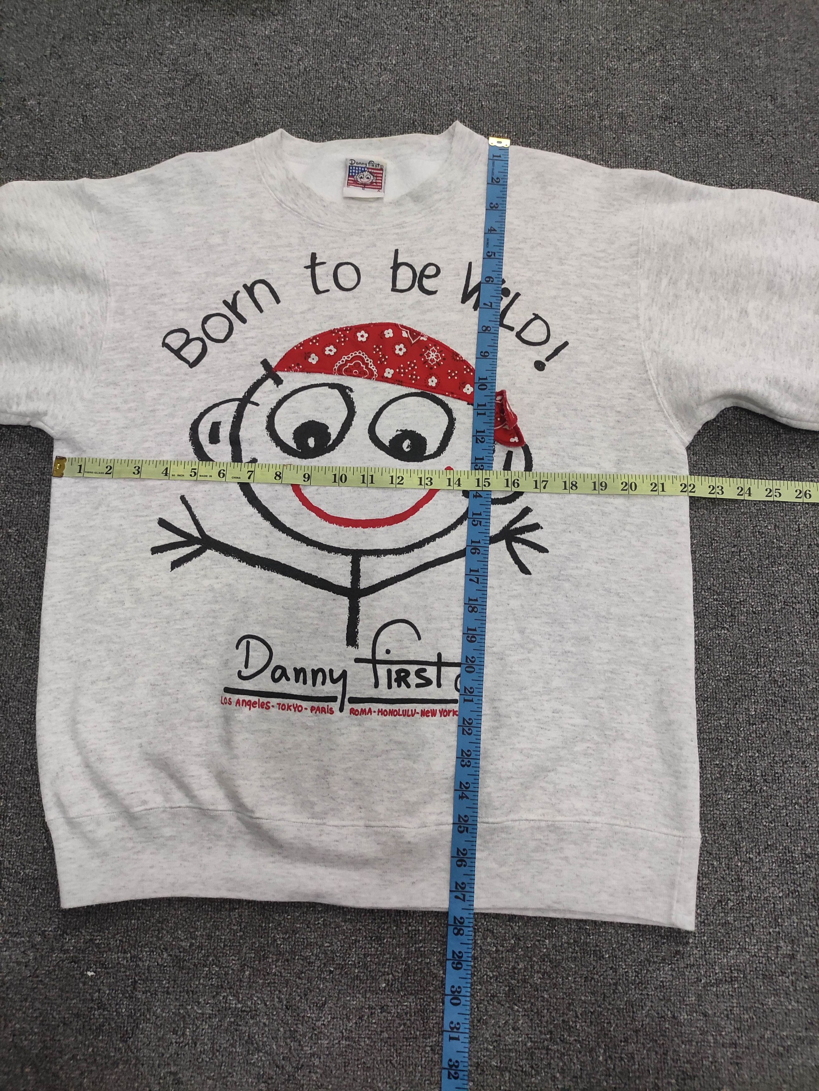 Vintage Vintage 90s Danny First Born To Be Wild Sweatshirt Jumper Size US L / EU 52-54 / 3 - 10 Thumbnail