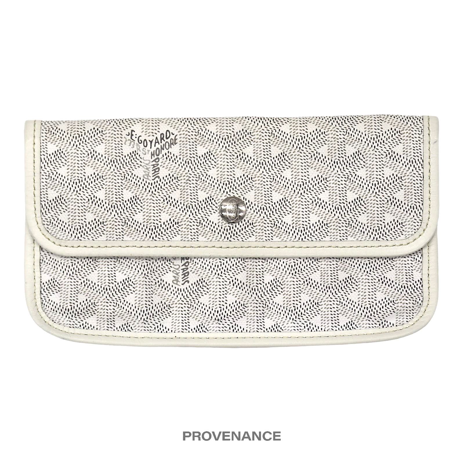 image of Goyard St. Louis Pouch Wallet - White Goyardine, Women's