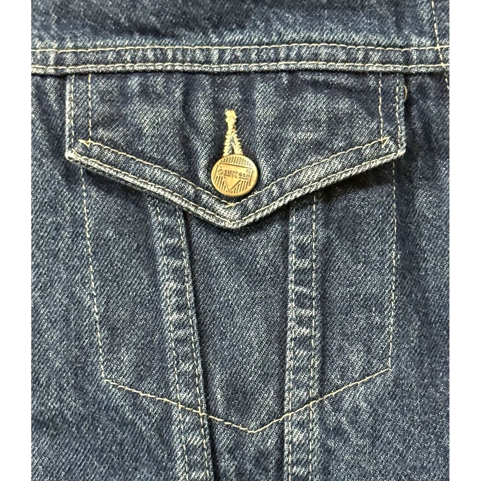 Denime VINTAGE Osh Kosh Women’s Denim Bomber Jacket Lined Cotton Mid-Length 80s Chore Blue M Jacket Size M / US 6-8 / IT 42-44 - 5 Thumbnail