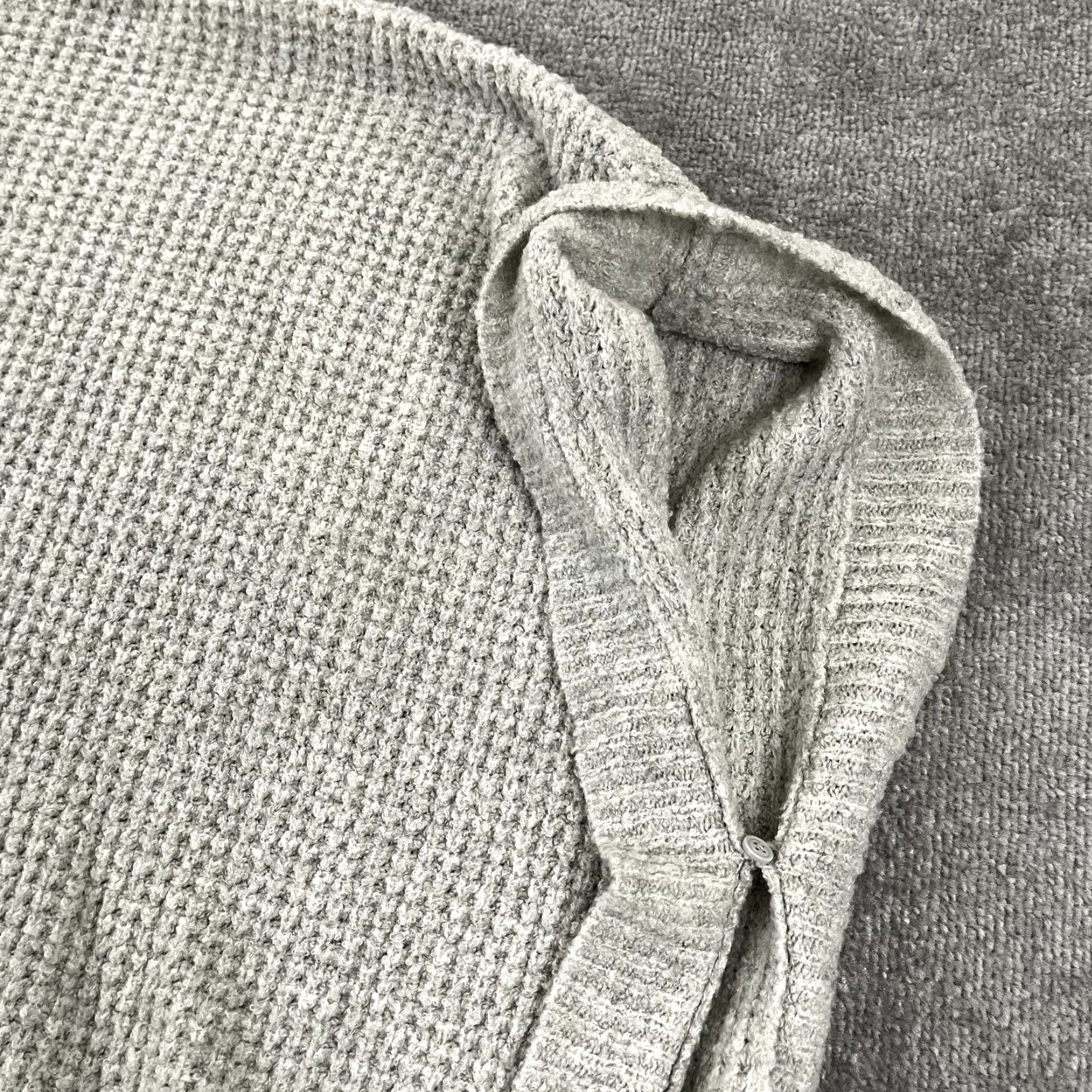 Carbon CARBON 2 COBALT Sweater Womens L/XL Gray Cape Poncho Wool Blend Knit Pullover Size XL / US 12-14 / IT 48-50 - 6 Thumbnail
