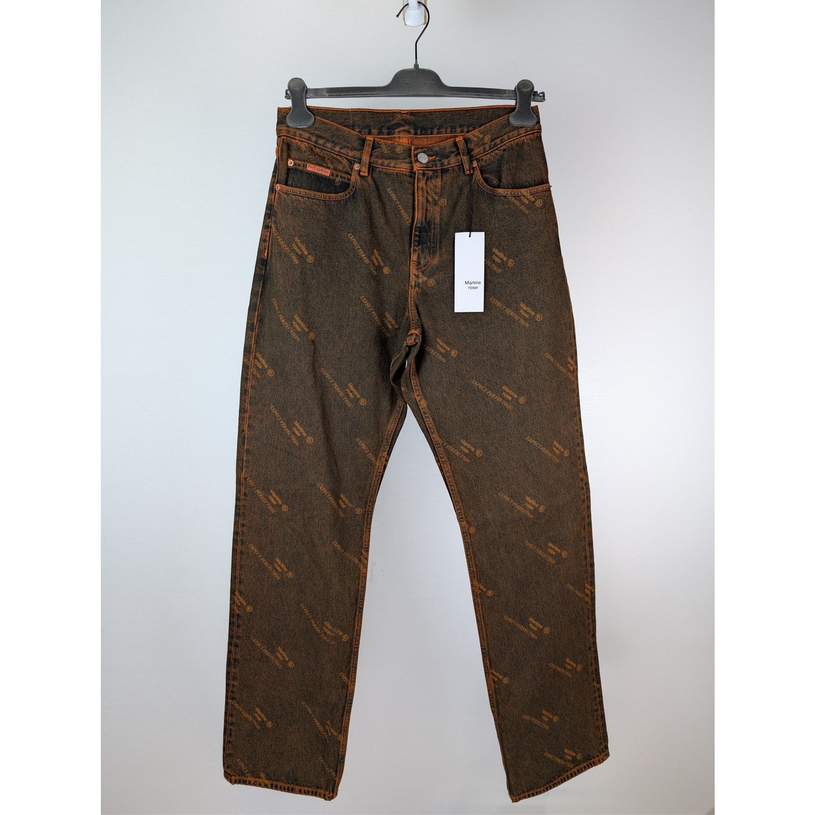 Martine Rose o1rshd1 Relaxed Fit Jean in Orange Laser Size US 32 / EU 48 - 9 Thumbnail