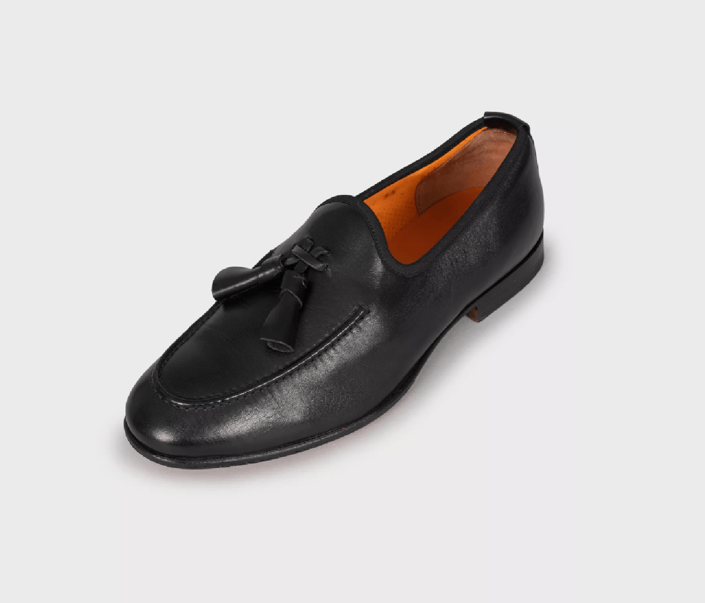 Santoni Santoni Men’s Black Leather Loafers Size US 7 / EU 40 - 2 Thumbnail