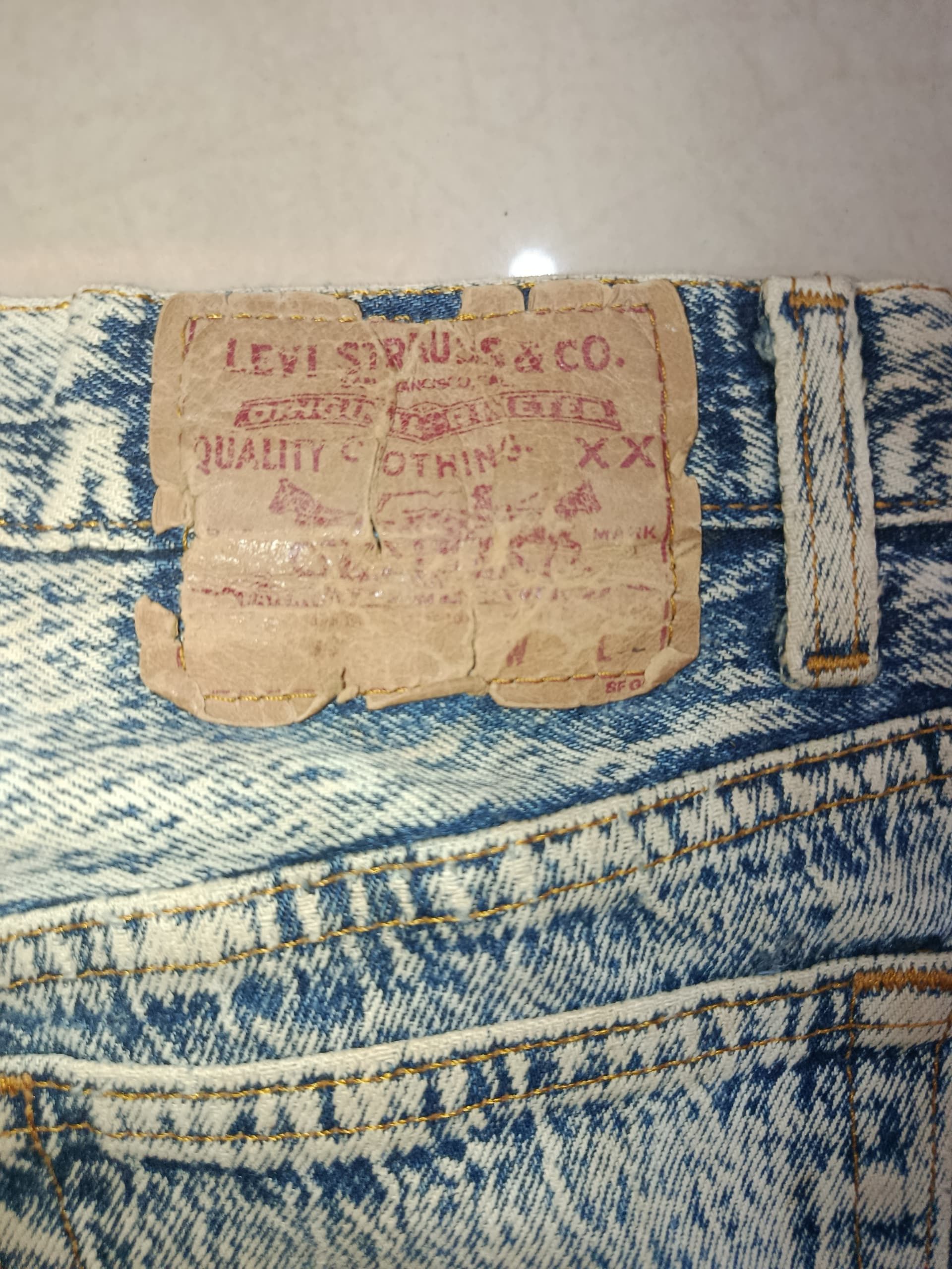 Levi's DISTRESSED LEVIS ACID WASH #522 DENIM Size US 30 / EU 46 - 9 Thumbnail