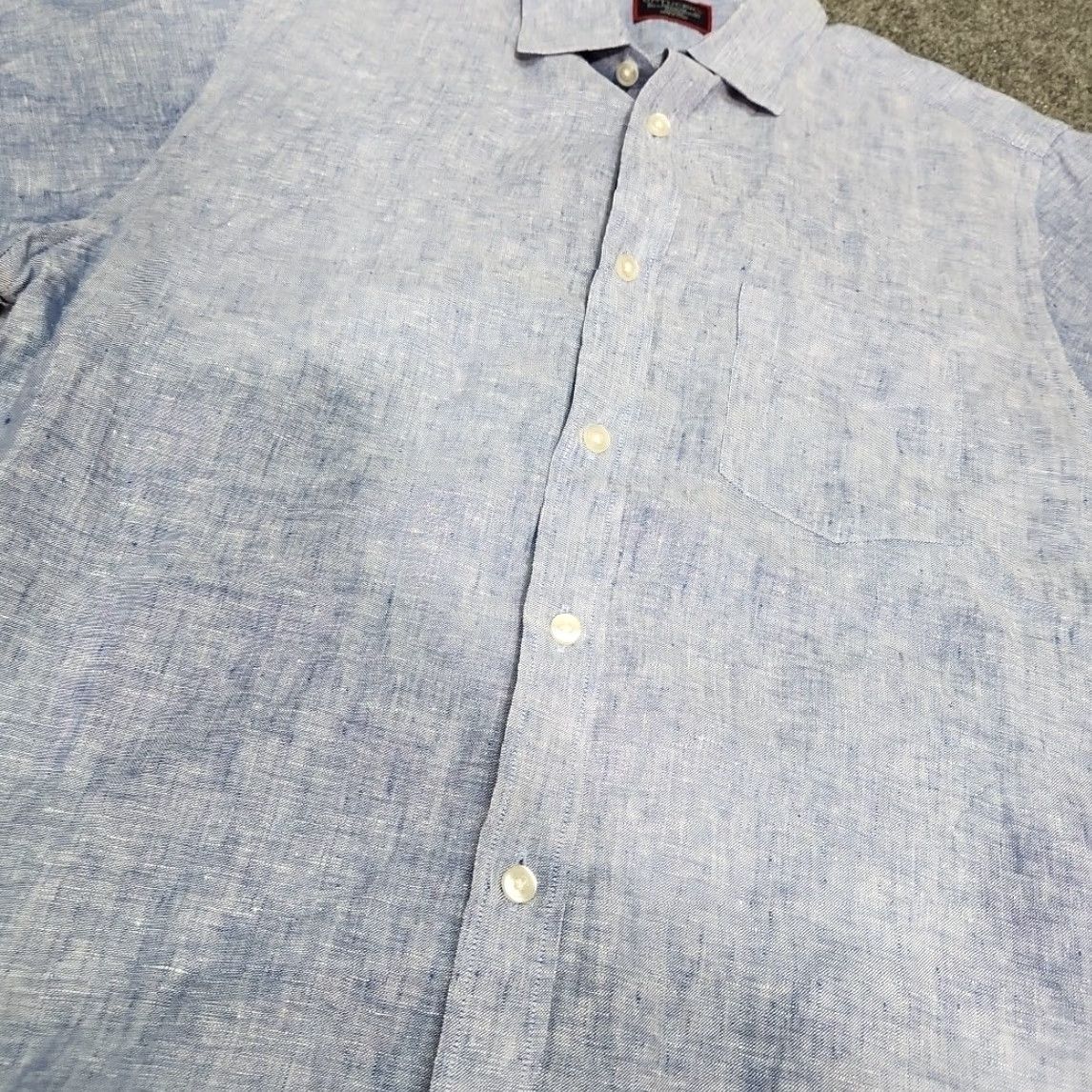 UNTUCKit UNTUCKit Men Blue Short Sleeve Button-Up Casual Shirt Slim Fit M Regular Button-Down Size US M / EU 48-50 / 2 - 4 Thumbnail