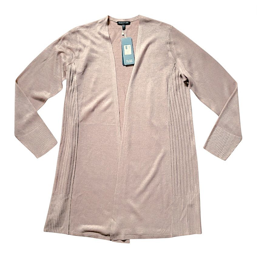 Eileen Fisher Eileen Fisher Gold/Beige Cardigan | Size S Size S / US 4 / IT 40 - 1 Thumbnail