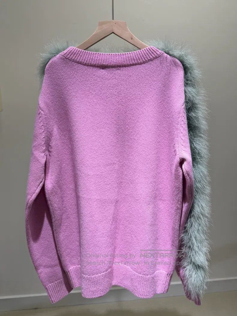 Dries Van Noten Dries Van Noten Purple Fuzzy Cape Sweater Size XS / US 0-2 / IT 36-38 - 8 Thumbnail