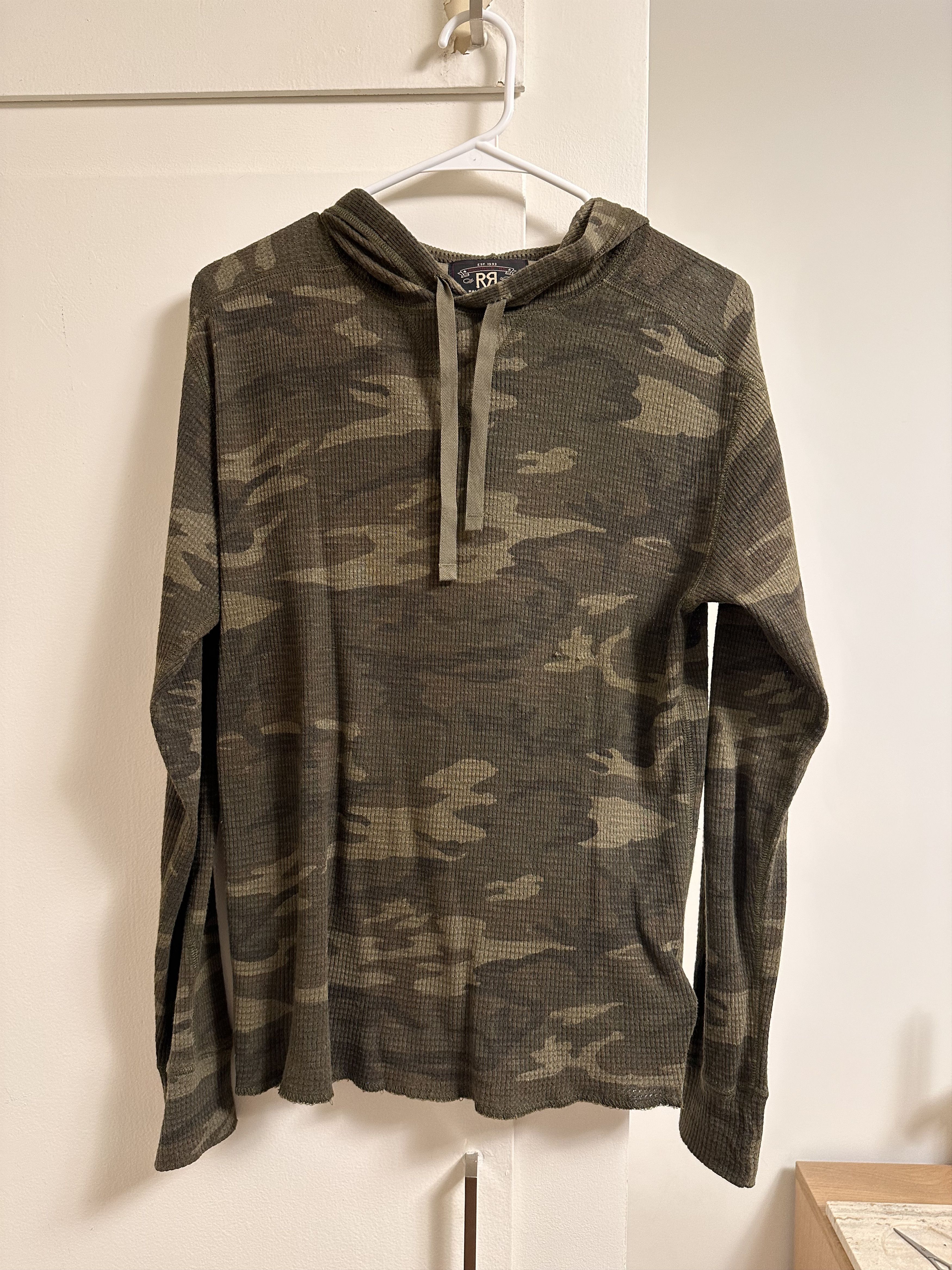 RRL Ralph Lauren RRL Waffle-Knit Camo Hoodie Size US XS / EU 42 / 0 - 1 Thumbnail