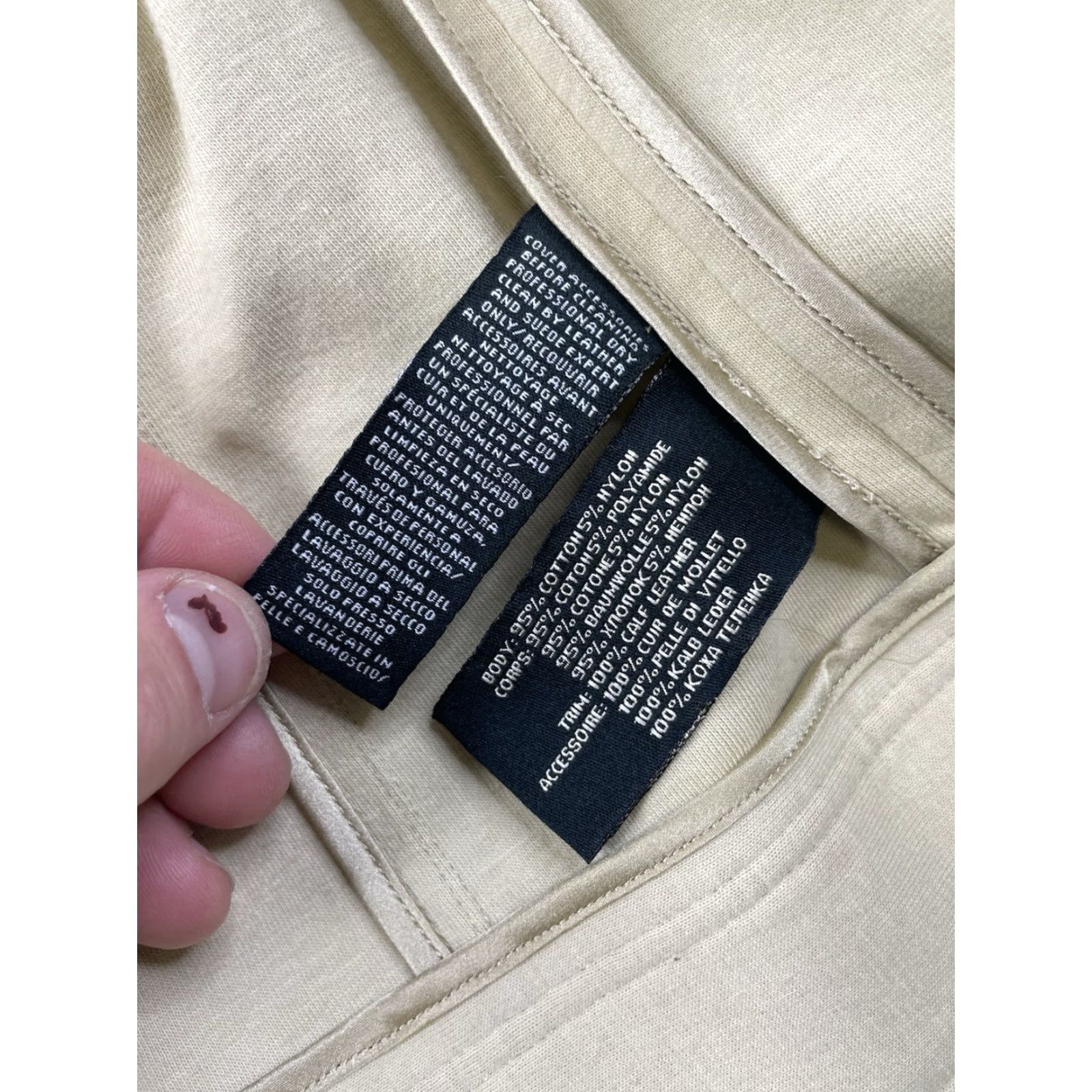 Ralph Lauren VINTAGE Ralph Lauren Black Label Jacket Women 6 Beige Leather Cafe Racer Motorcycle Coat Size M / US 6-8 / IT 42-44 - 3 Thumbnail