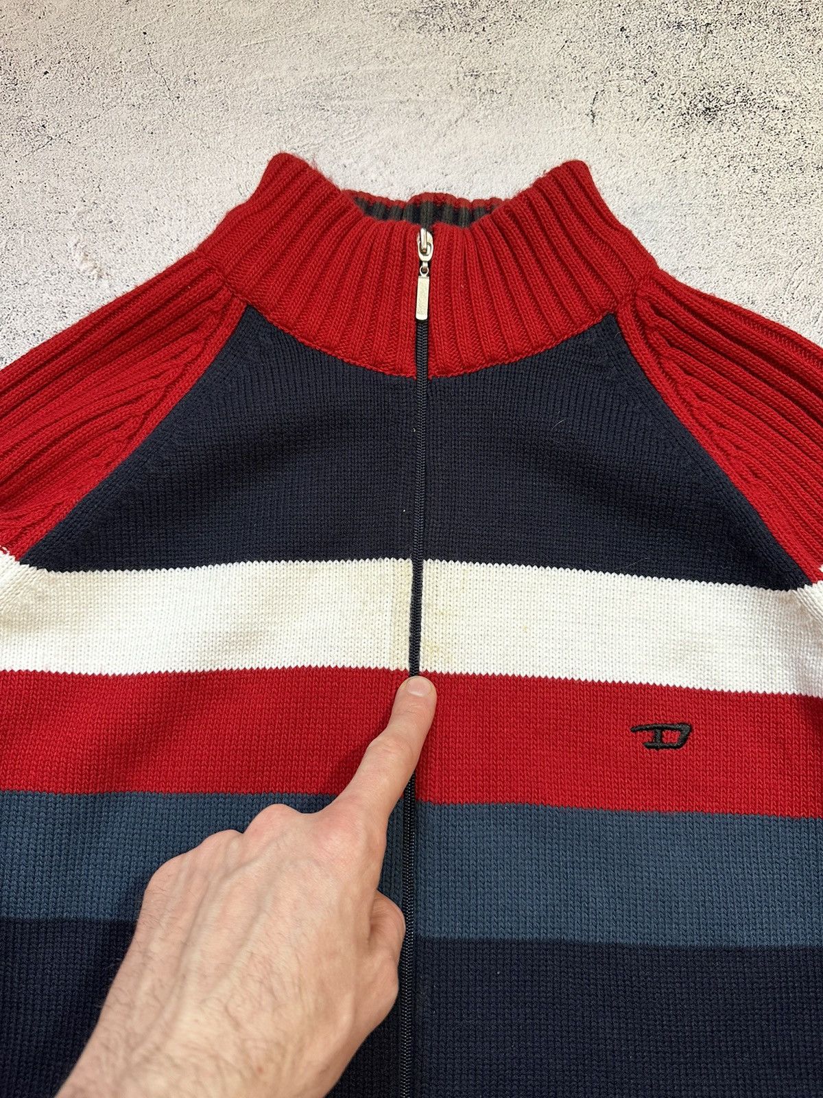 Diesel × Japanese Brand Vintage Diesel Zip Up Sweater Size US M / EU 48-50 / 2 - 10 Thumbnail