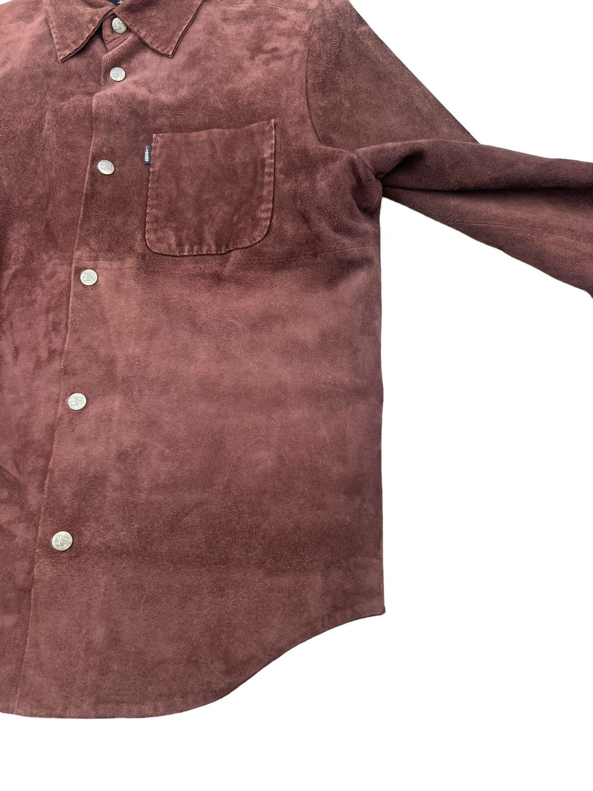 Leather Vintage FIGARO Paris Brown Sheepskin Suede Leather Shirt Size US M / EU 48-50 / 2 - 10 Thumbnail