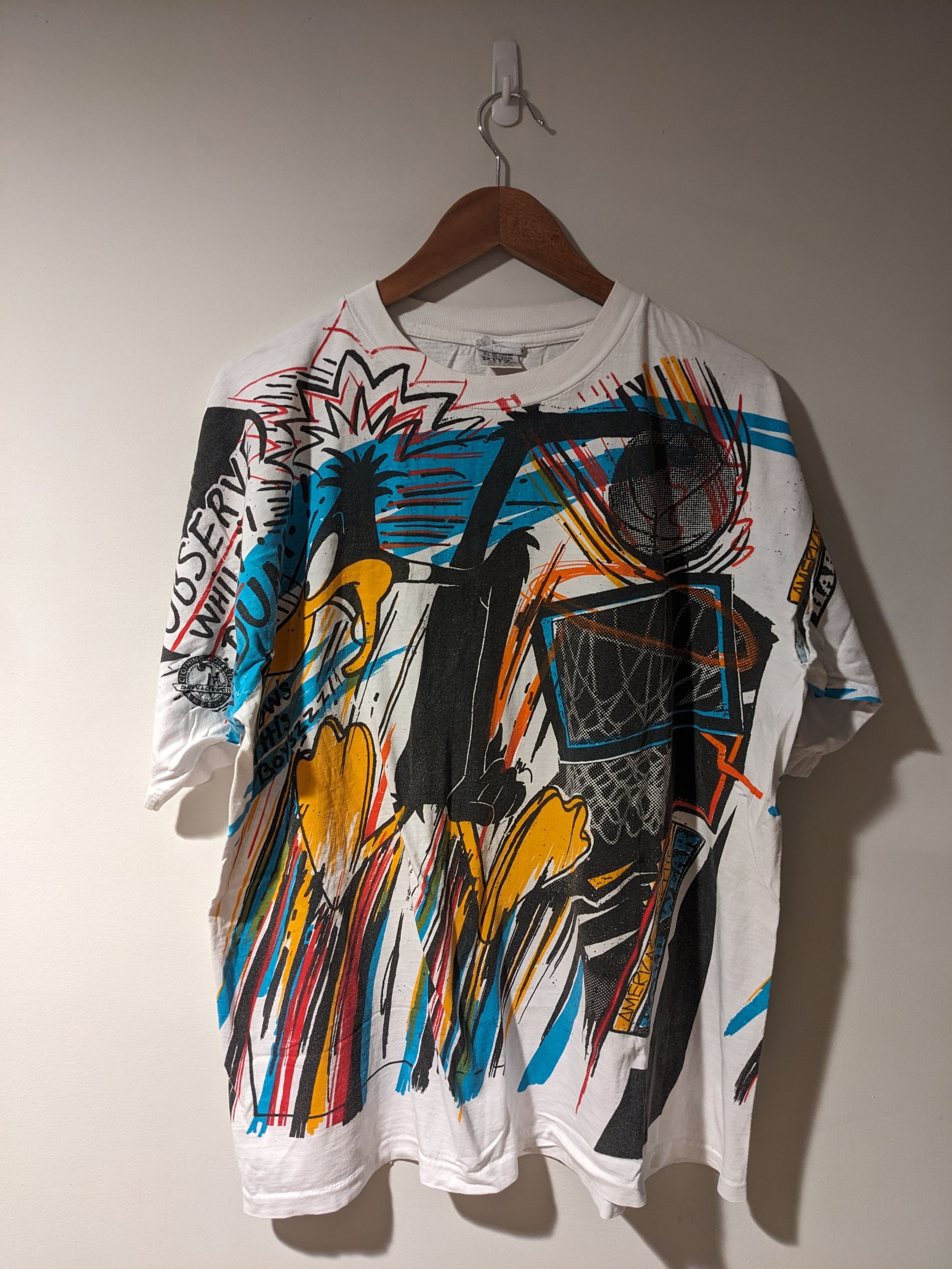 Cartoon Network × Vintage Vintage 1993 Daffy Duck Looney Tunes All Over Print T-Shirt Size US XL / EU 56 / 4 - 1 Thumbnail