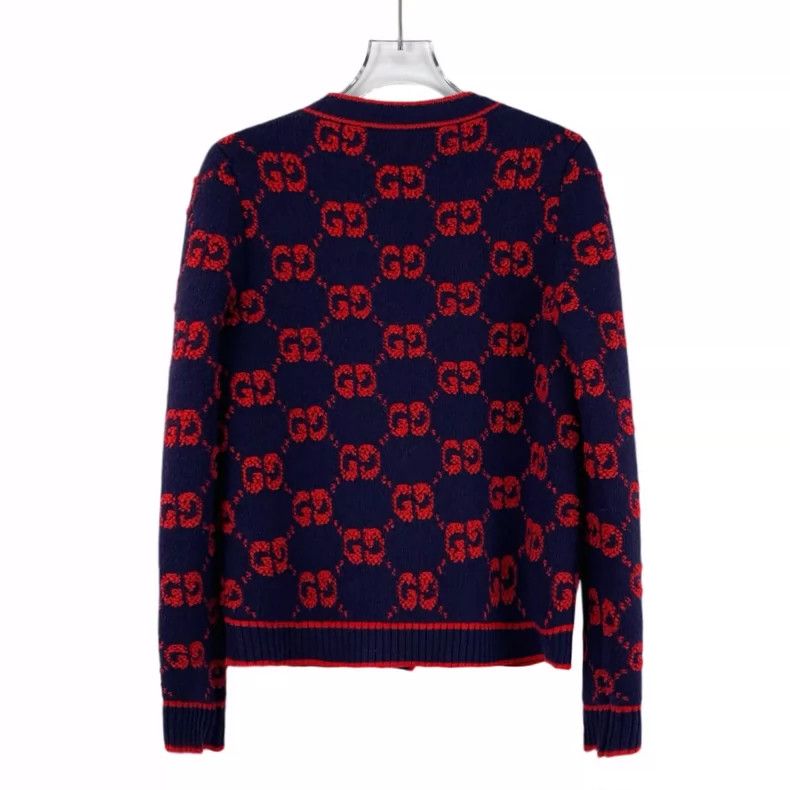 Gucci Gucci Color-blocked logo jacquart full-print wool single-br Size XS / US 0-2 / IT 36-38 - 2 Thumbnail