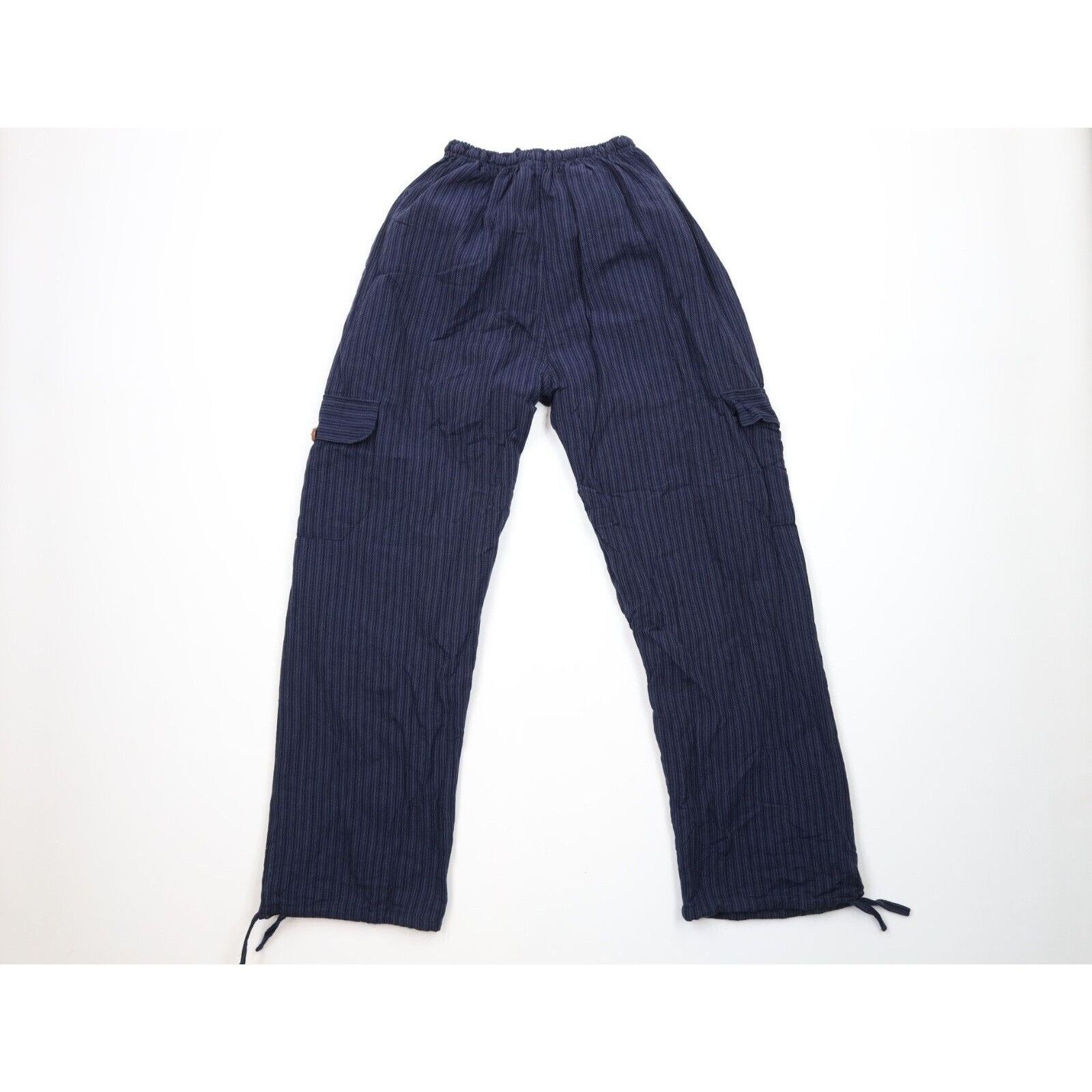 Vintage Vintage 90s Streetwear Striped Wide Leg Cargo Harem Pants Size US 30 / EU 46 - 9 Thumbnail
