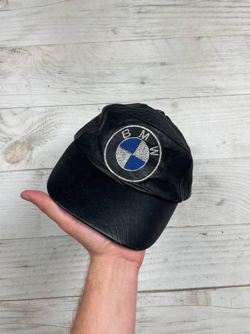 Vintage Vintage BMW Leather Cap 90s Racing NASCAR Size ONE SIZE - 1 Thumbnail
