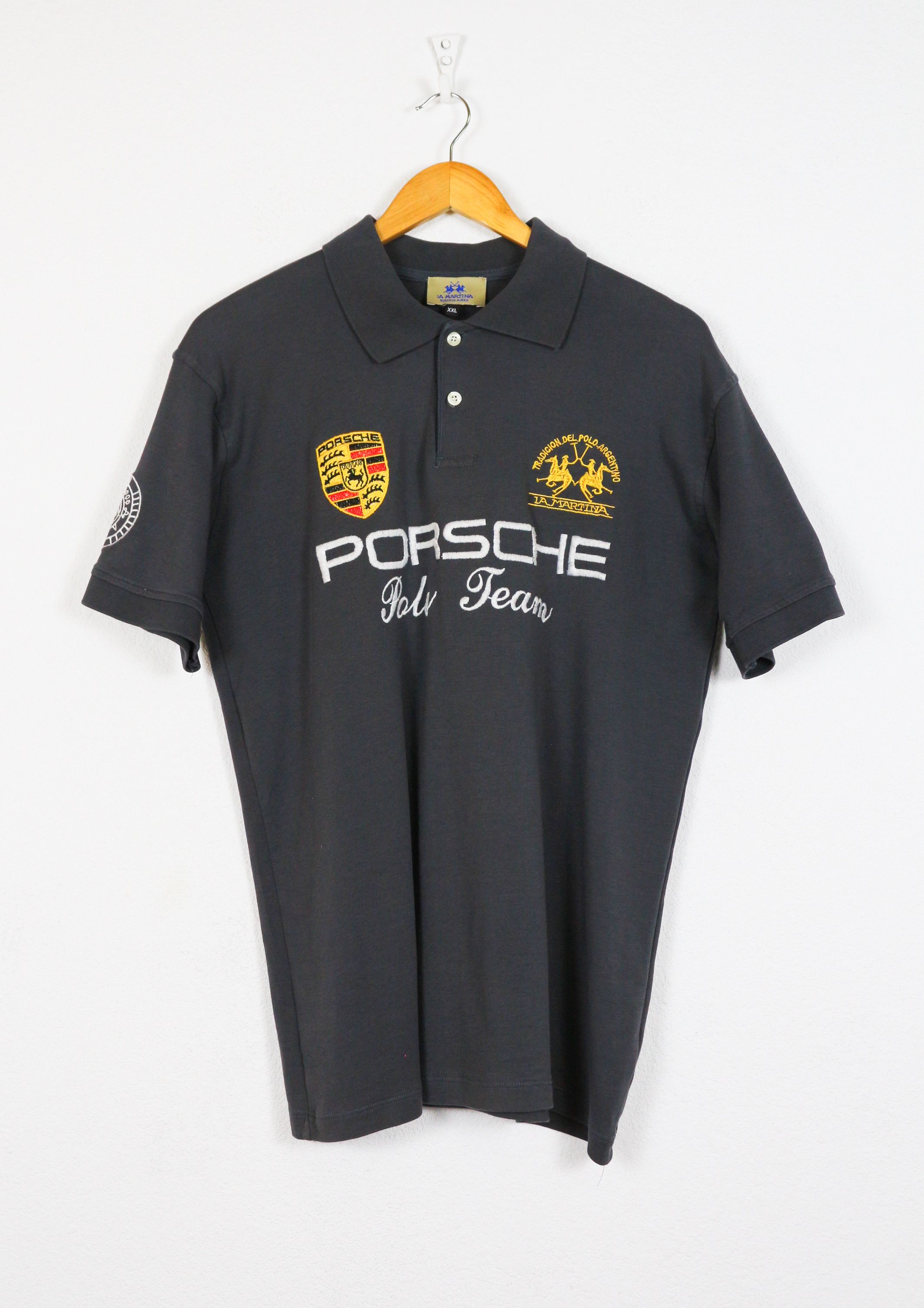 La Martina La Martina Polo Society Letterman Rugby Shirt Size US L / EU 52-54 / 3 - 1 Thumbnail