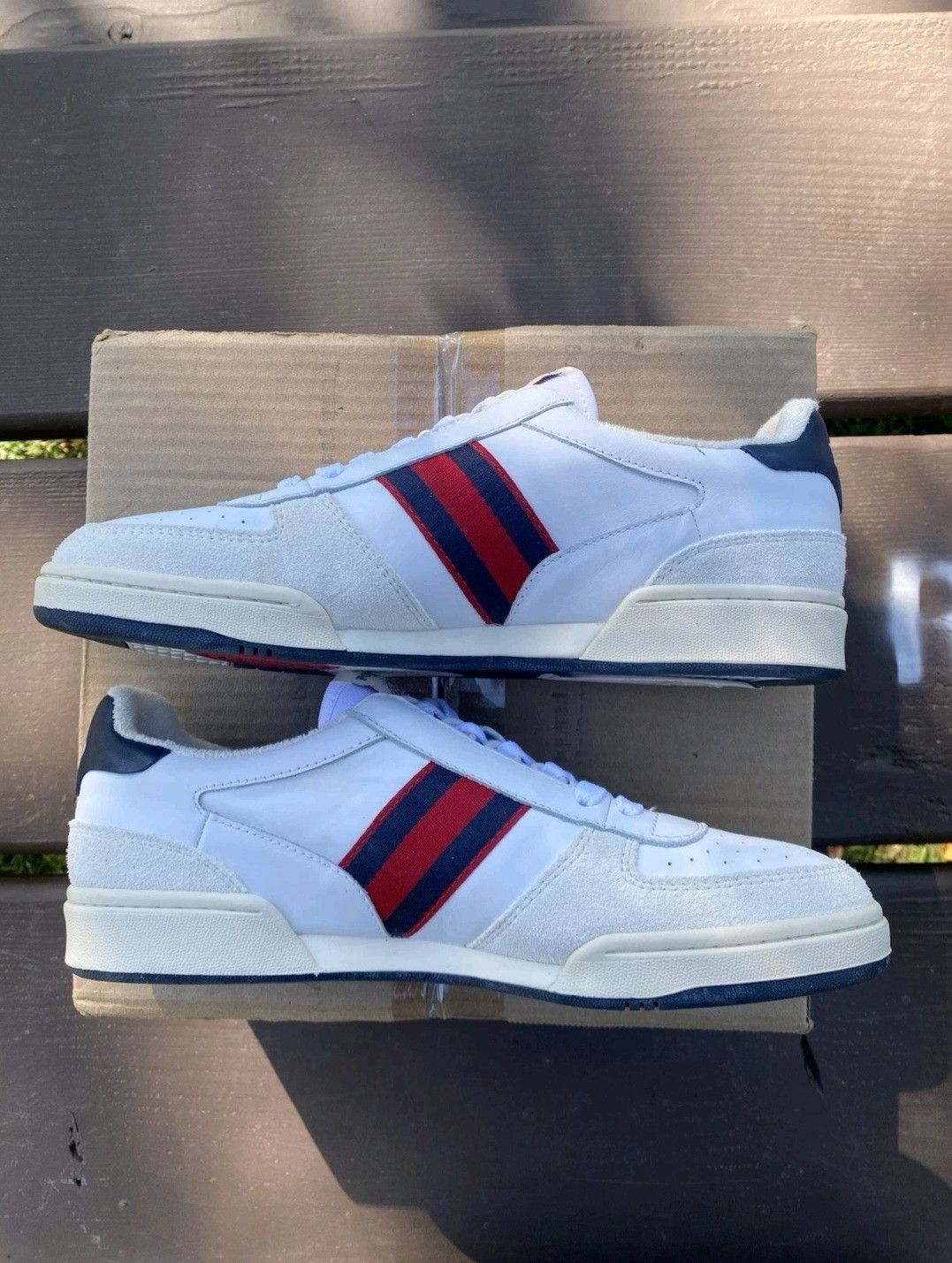 Ralph Lauren Ralph Lauren Polo Court Sneakers White Navy Red Retro 002 Size US 9 / EU 42 - 1 Thumbnail
