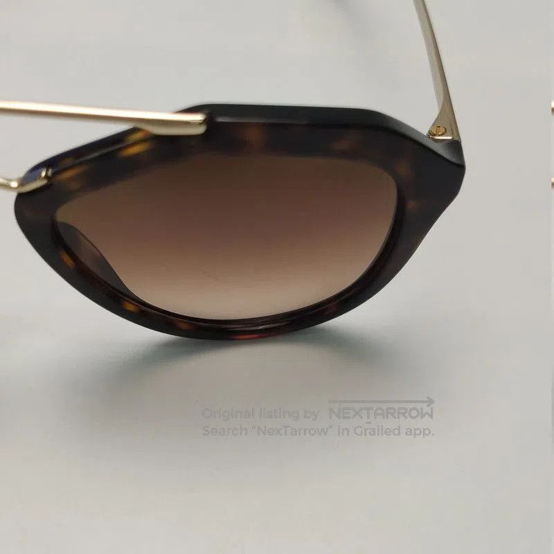 Prada Prada Logo Frame Tortoiseshell Sunglasses. Size ONE SIZE - 9 Thumbnail