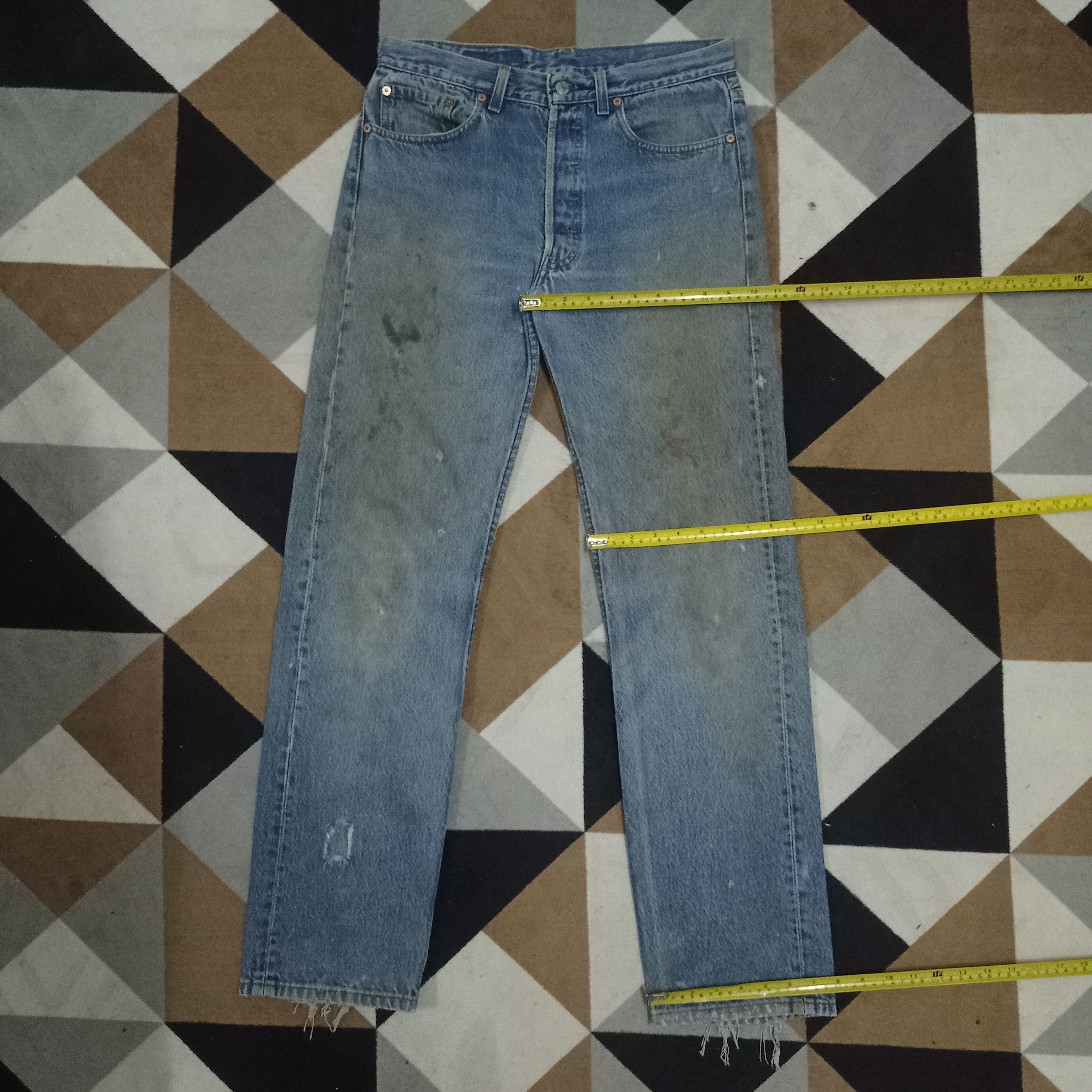 Levi's Vintage 80s Levis 501 Distressed Loose Style Thrashed Jeans Size US 31 - 17 Thumbnail