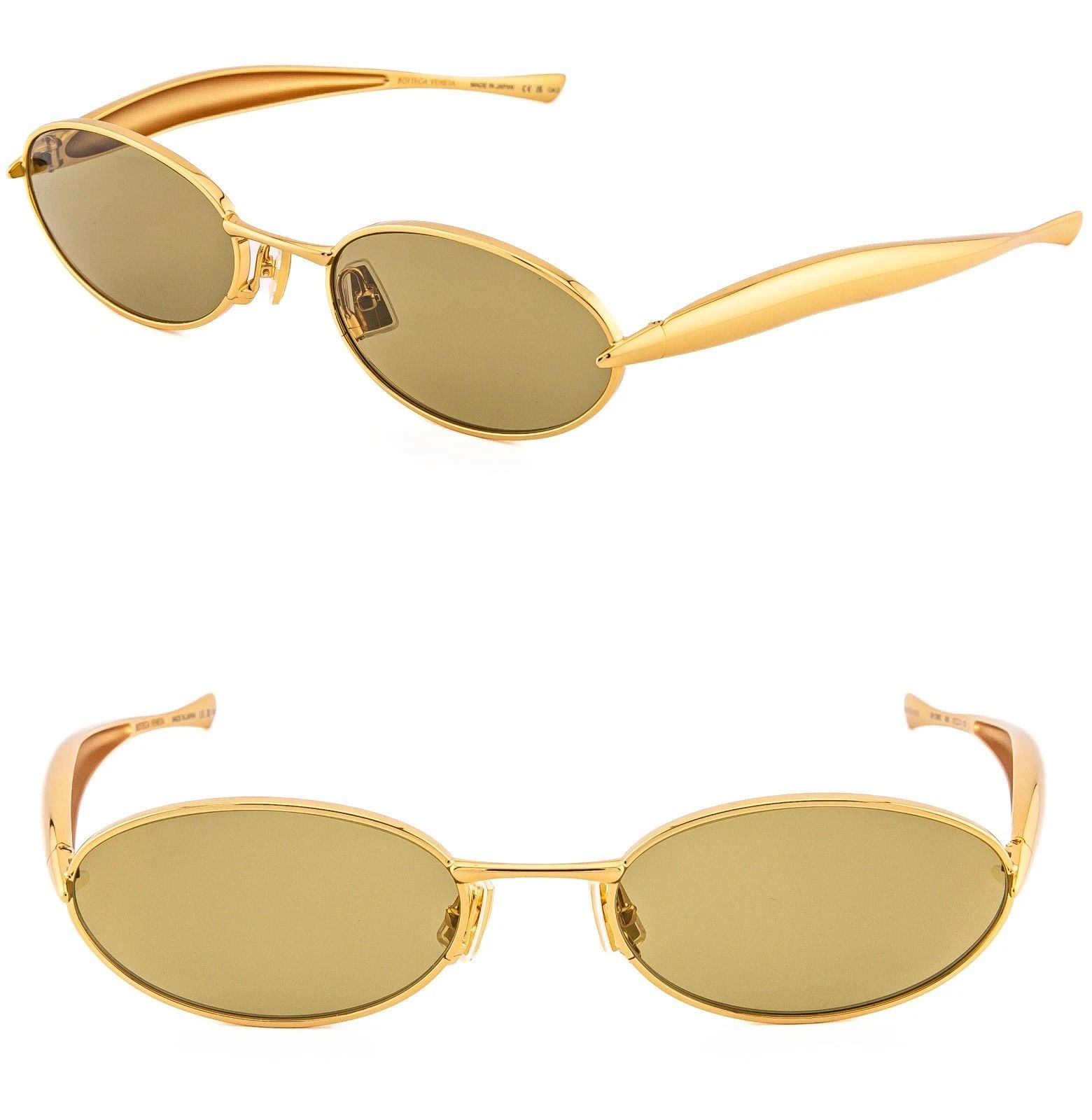 Bottega Veneta BOTTEGA VENETA 1386 SARDINE BV1386S Metal Gold Green 006 Size ONE SIZE - 1 Thumbnail