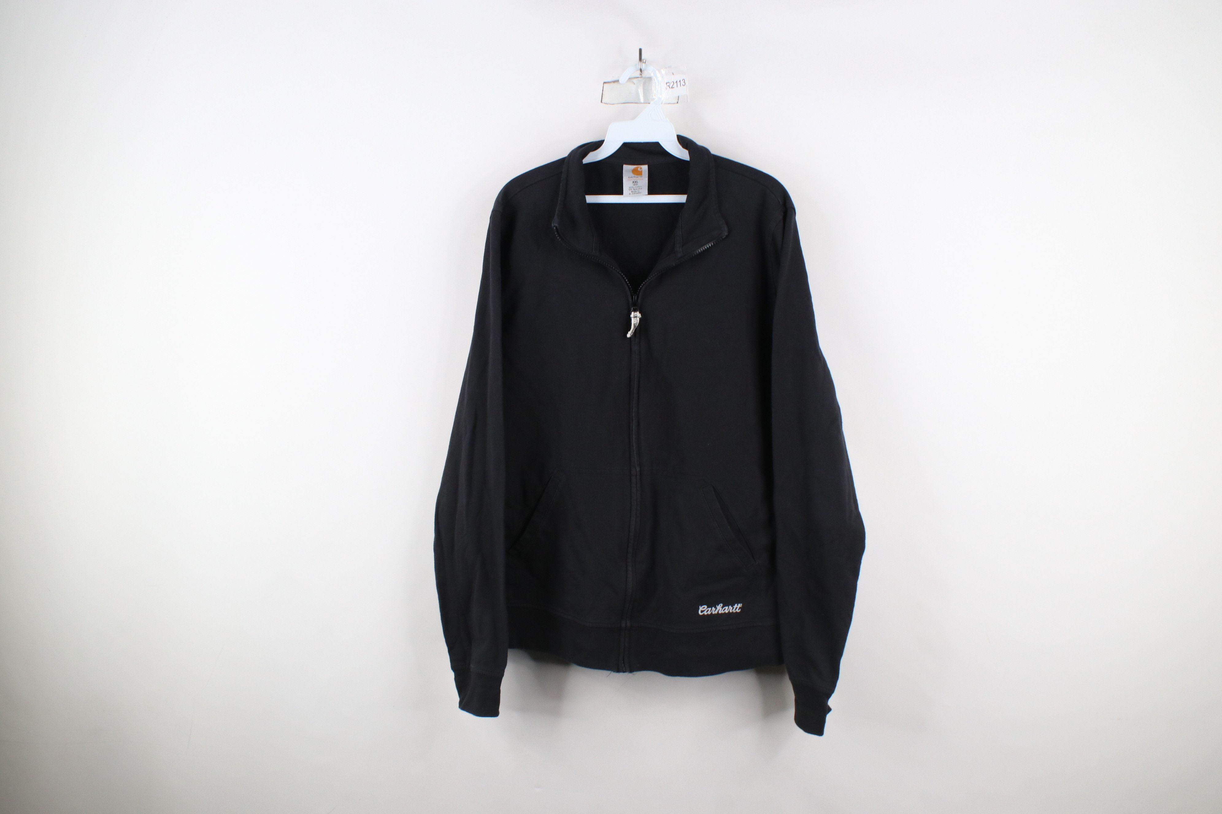 Carhartt × Vintage Vintage Y2K Carhartt Spell Out Script Full Zip Jacket Black Size XXL / US 16-18 / IT 52-54 - 1 Thumbnail