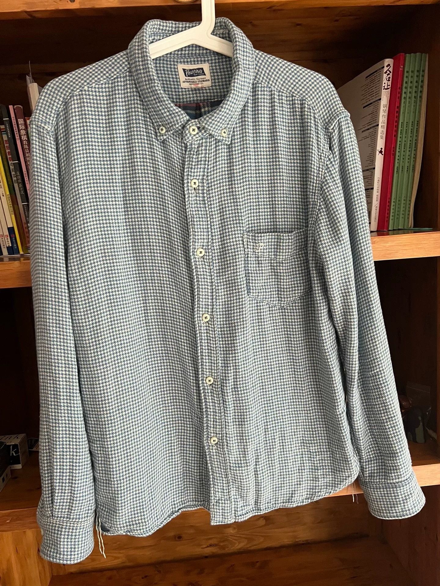 Pherrow's Pherrow's Indigo Houndstooth Shirt Size US L / EU 52-54 / 3 - 2 Thumbnail