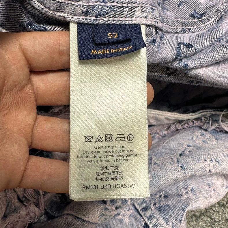 Louis Vuitton LOUIS VUITTON Distressed Denim Jacket Size 52-2506 Size US XL / EU 56 / 4 - 4 Thumbnail