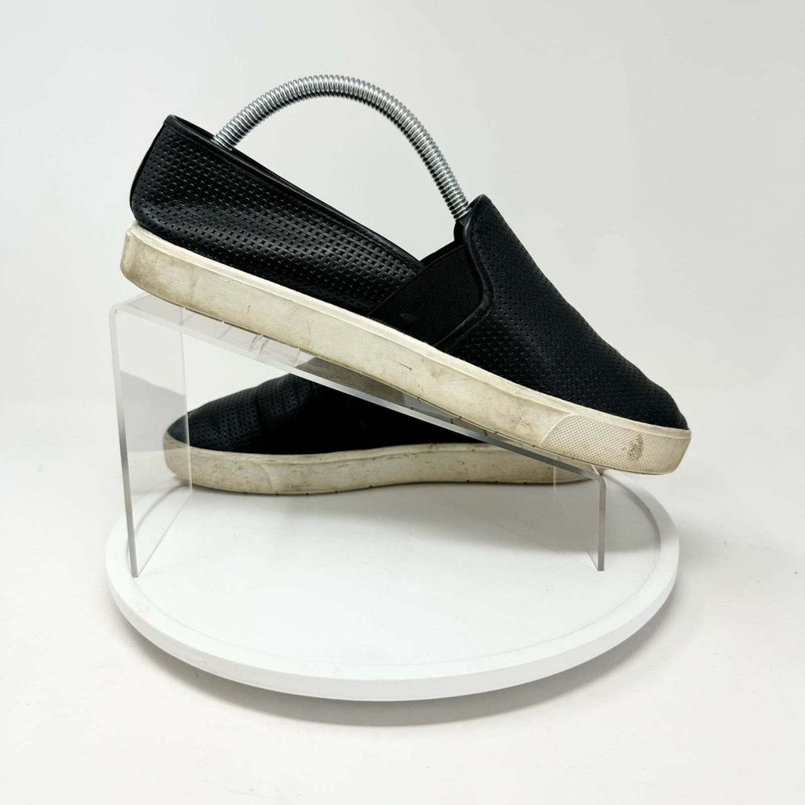 Vince Vince Sneakers Black Leather Slip On Perforated Textured 9 M Size US 9 / IT 39 - 4 Thumbnail