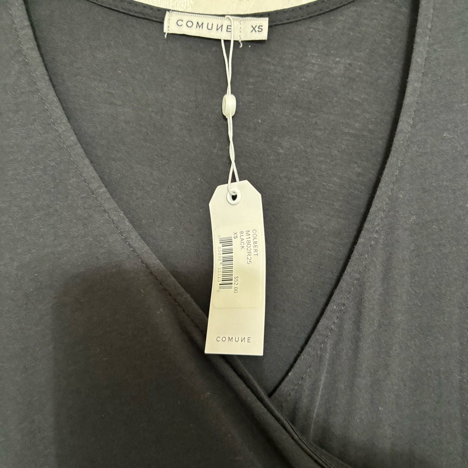 Comune Comune Black Faux Wrap Colbert Dress – Size XS – NWT Size XS / US 0-2 / IT 36-38 - 2 Thumbnail