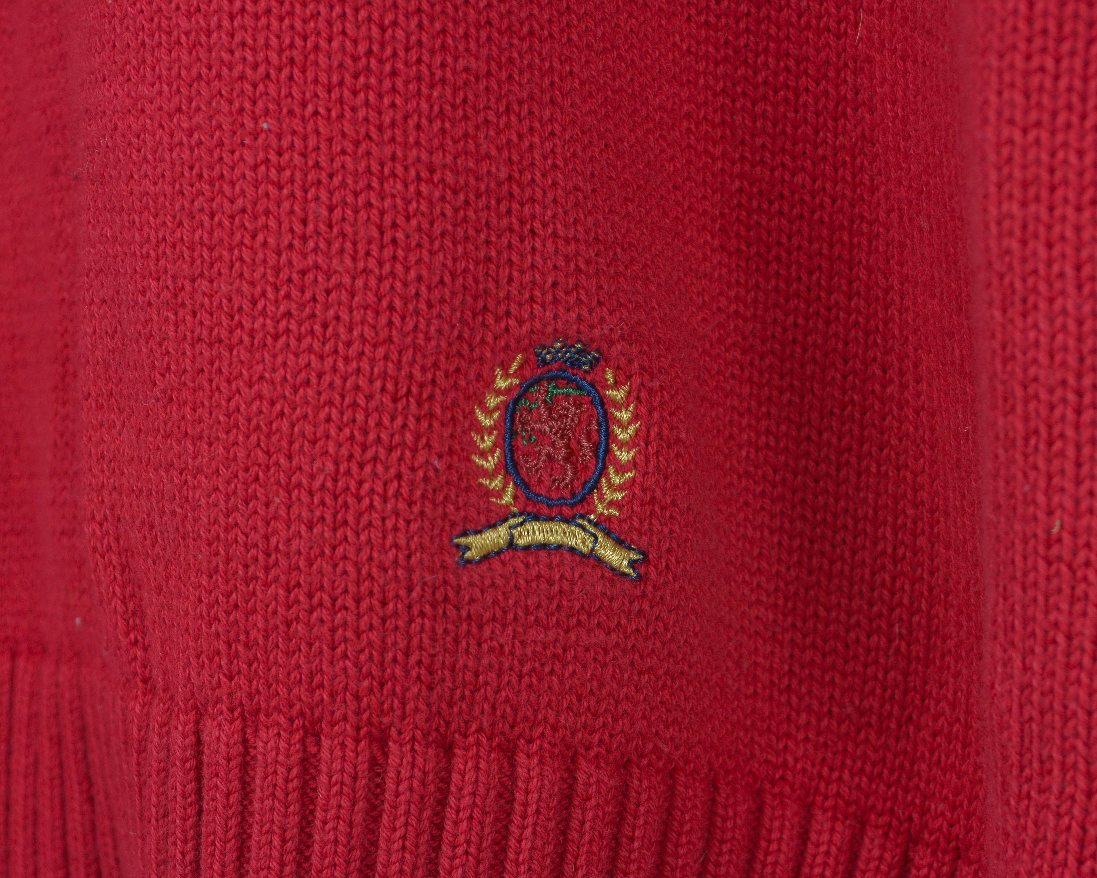 Tommy Hilfiger 100% Cotton Crew Neck Sweater Jumper Pullover Top Size US XL / EU 56 / 4 - 5 Thumbnail