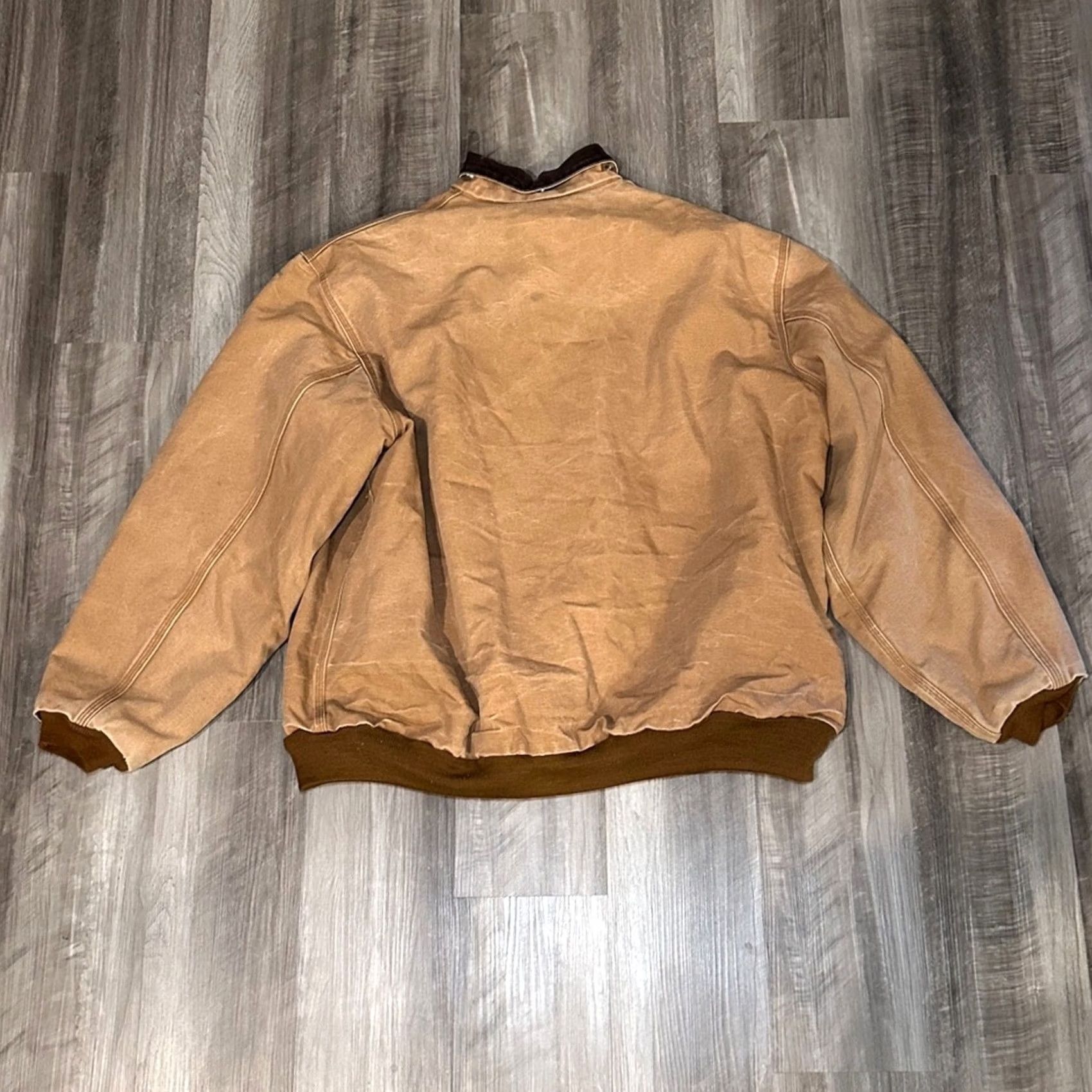 Carhartt VINTAGE Carhartt Jacket Shirt Duck Bomber 4XL Men Tan Flame Resistant Westex Indura Workwear Size US XXL / EU 58 / 5 - 2 Thumbnail