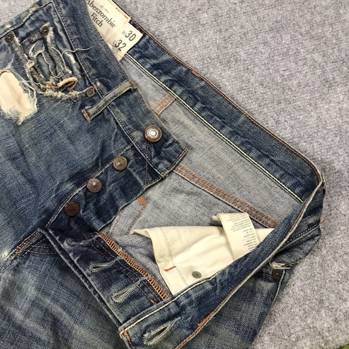 Japanese Brand Abercrombie fitch Distressed denim Japanese style pants Size US 30 / EU 46 - 17 Thumbnail
