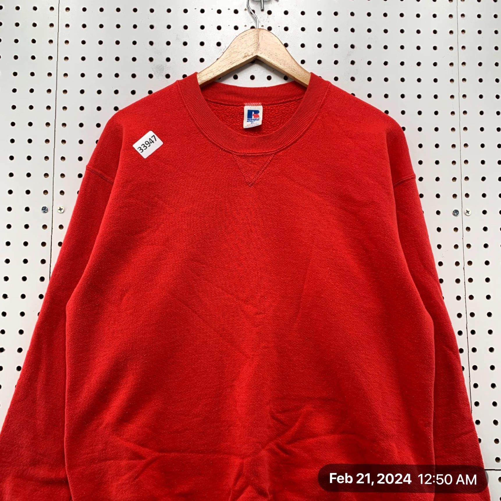 Russell Athletic Vintage Russell Athletic Crewneck Sweatshirt Mens XL Red 80s 90s USA Fleece Cotton Gym & Training Size US XL / EU 56 / 4 - 7 Thumbnail