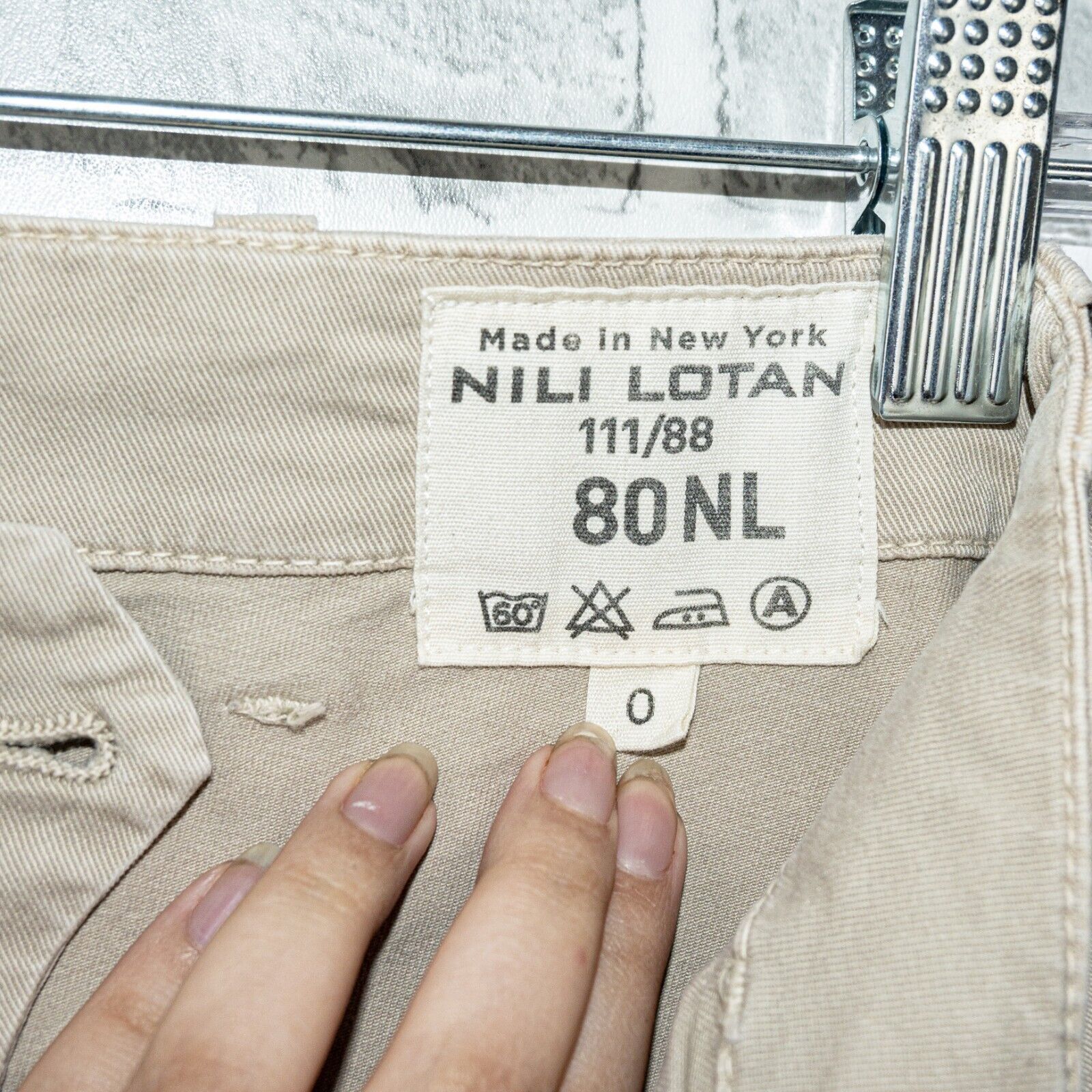 Nili Lotan NILI LOTAN Women's French Military Pants Desert Sand Size 28" / US 6 / IT 42 - 3 Thumbnail