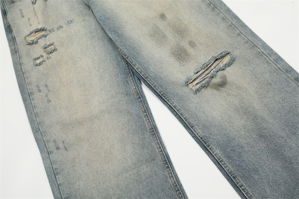 Japanese Brand × Jean Heavy distressed loose casual washed ripped jeans Size US 34 / EU 50 - 7 Thumbnail