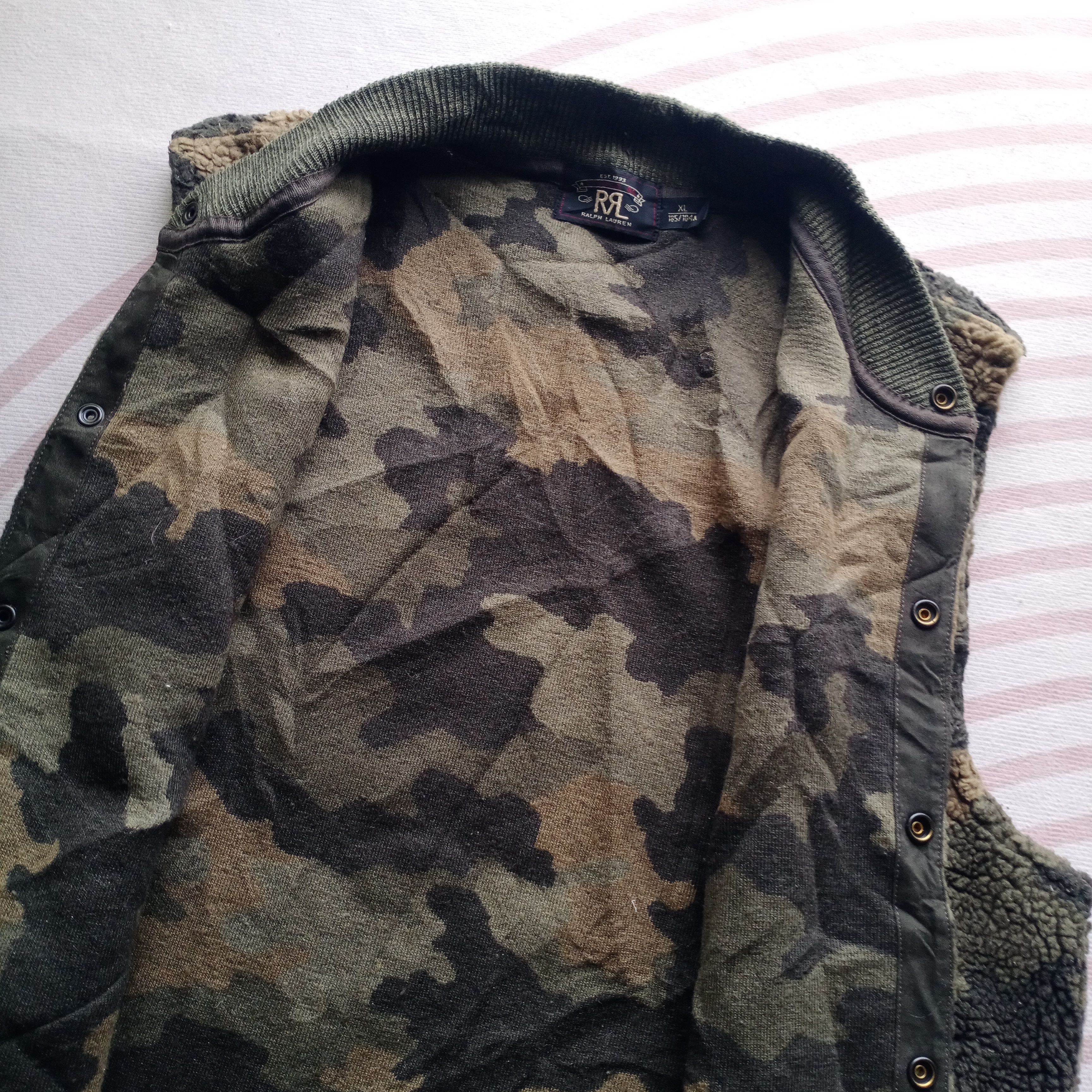 Ralph Lauren RRL DOUBLE RL Ralph Lauren Sherpa Fleece Vest - Camo Size US XL / EU 56 / 4 - 7 Thumbnail