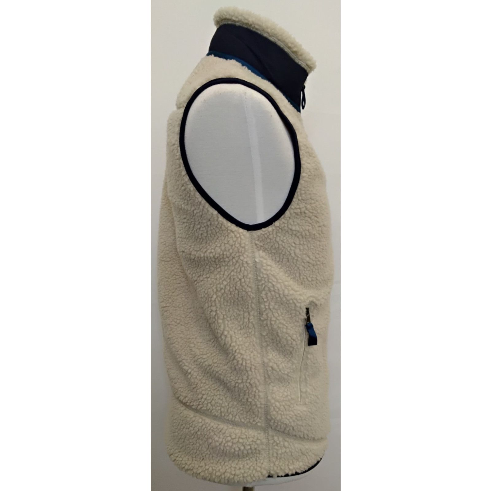 Patagonia Patagonia Deep Pile Vest Men's S Oatmeal/Blue Full Zip Size US S / EU 44-46 / 1 - 4 Thumbnail