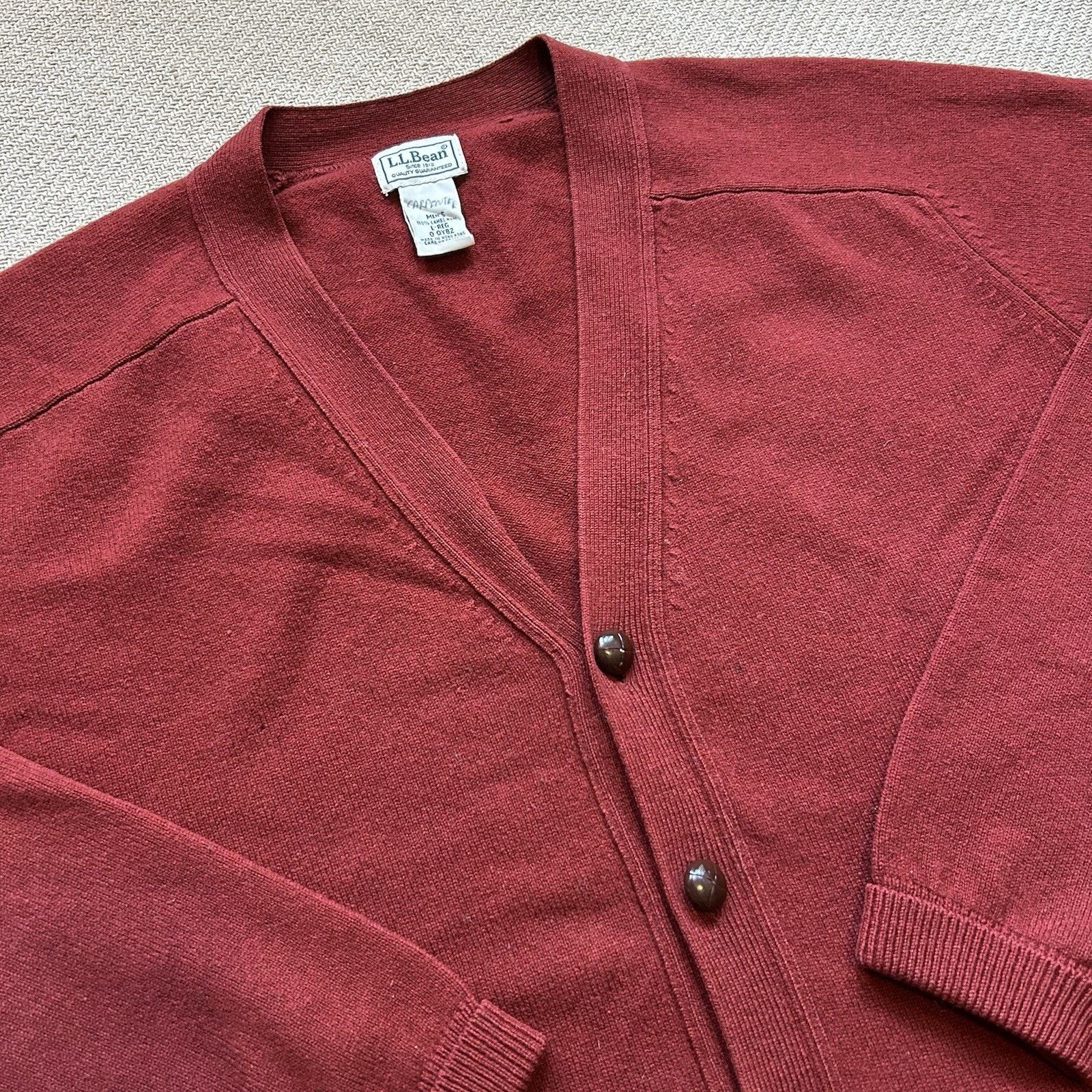 L.L. Bean Ll Bean Lamb Wool Knit Red Cardigan Sweater Large Size US L / EU 52-54 / 3 - 2 Thumbnail