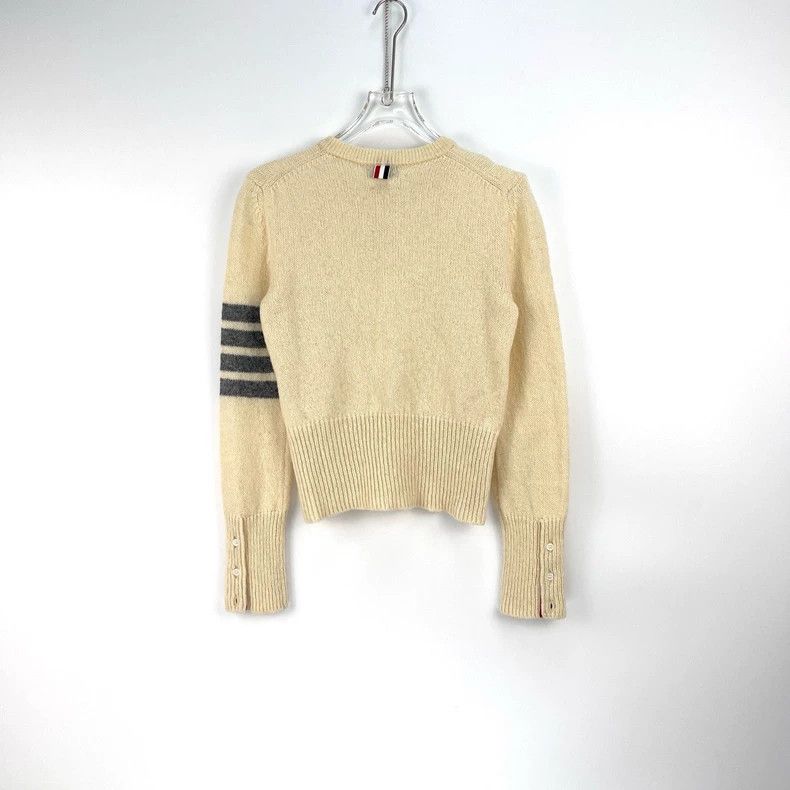 Thom Browne Thom Browne Size 42Beige Wool Classic logo Sweater 2501-Nex Size US XS / EU 42 / 0 - 4 Thumbnail