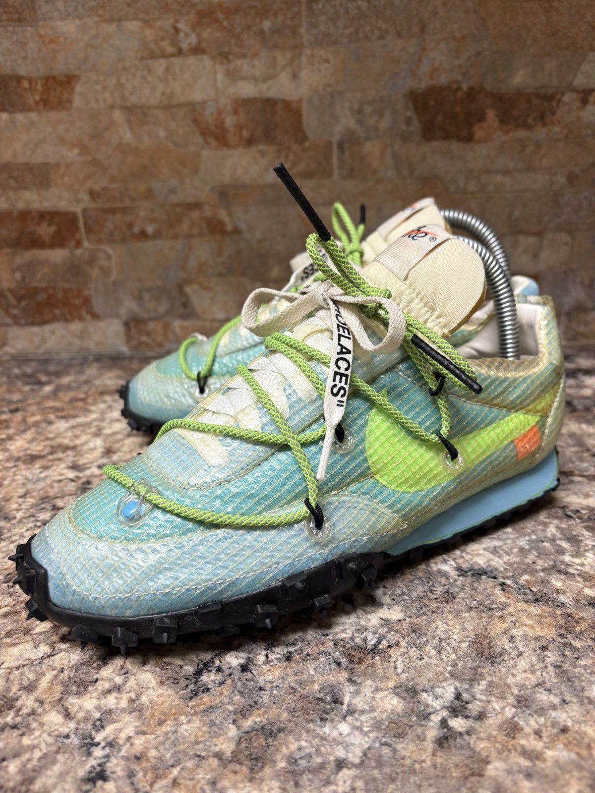 Nike × Off-White Nike X Off-White Waffle Racer Vivid Sky Size 6 Size US 6 / IT 36 - 1 Thumbnail