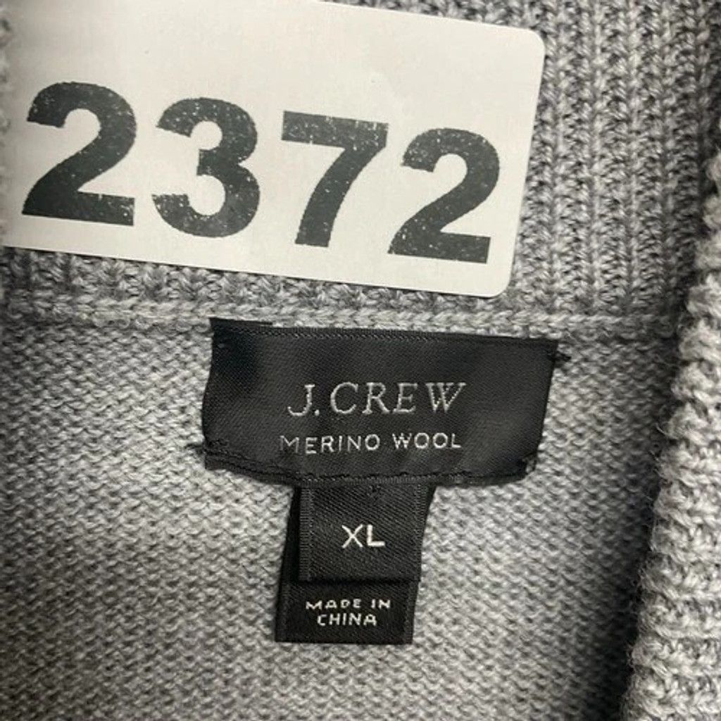 J.Crew J. Crew Gray Wool Full Zip Mock Neck Cardigan Oarsman Men XL Size US XL / EU 56 / 4 - 2 Thumbnail