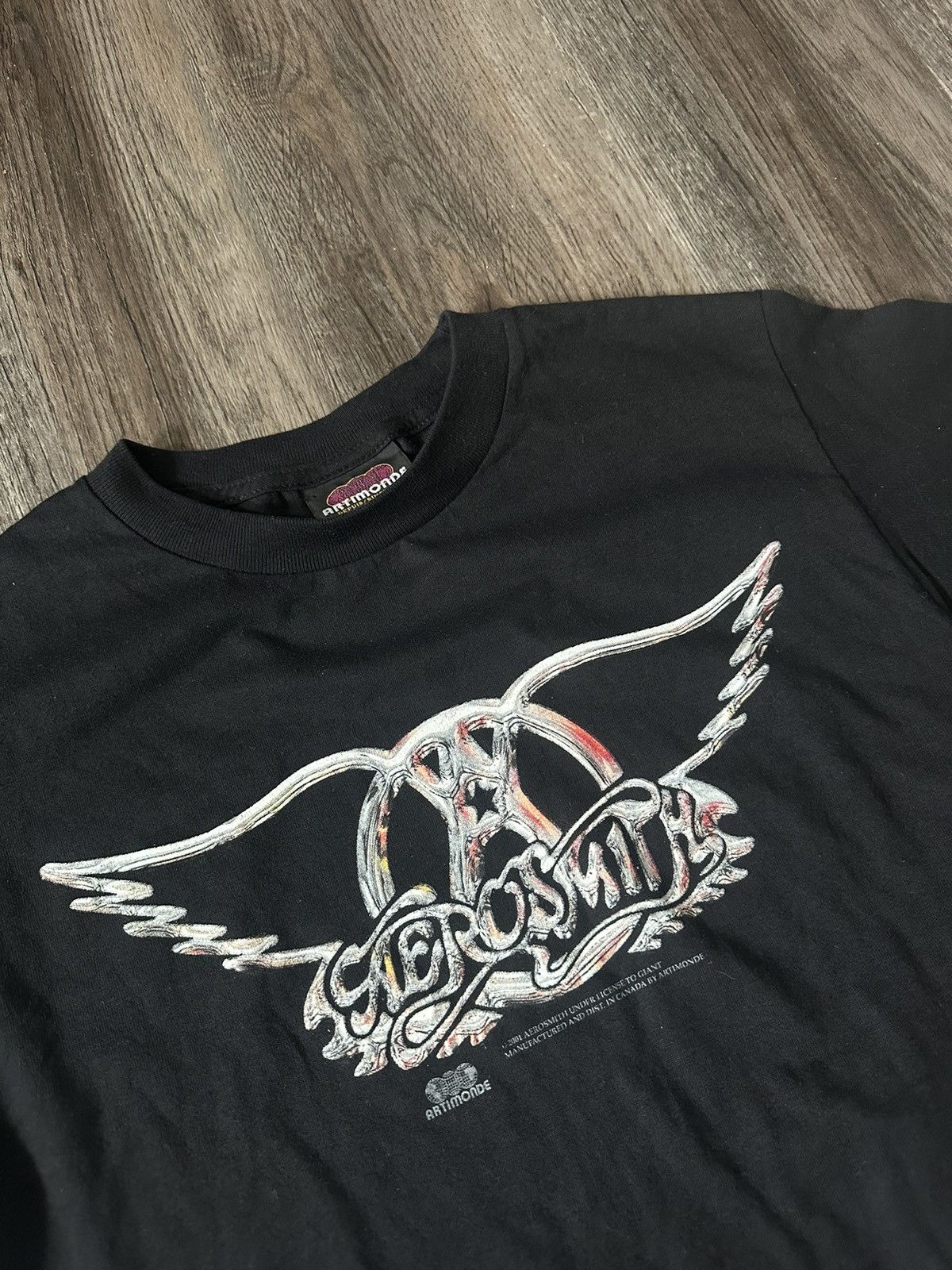 Band Tees Vintage 2001 Aerosmith Just Push Play Sorayama Tee Shirt Size US M / EU 48-50 / 2 - 3 Thumbnail